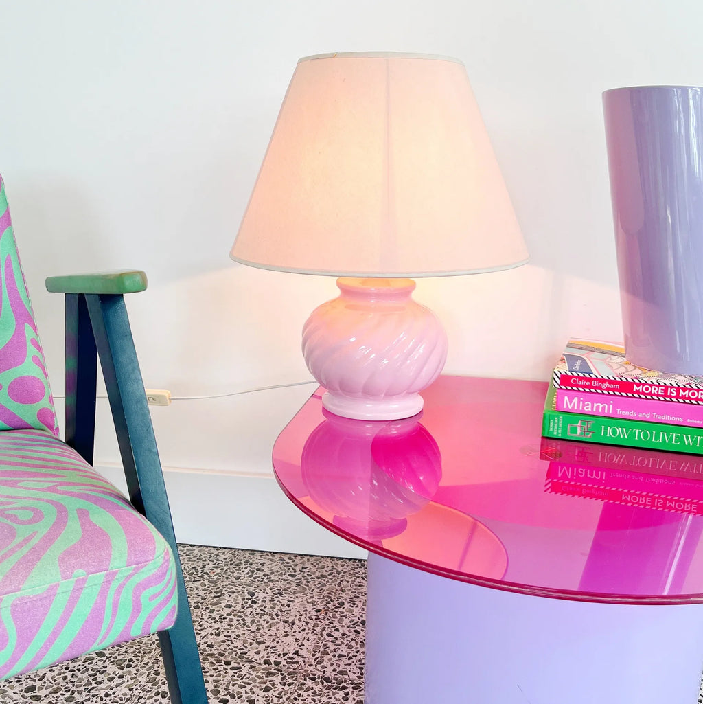 Grande lampe twist rose pastel - Club Barbara