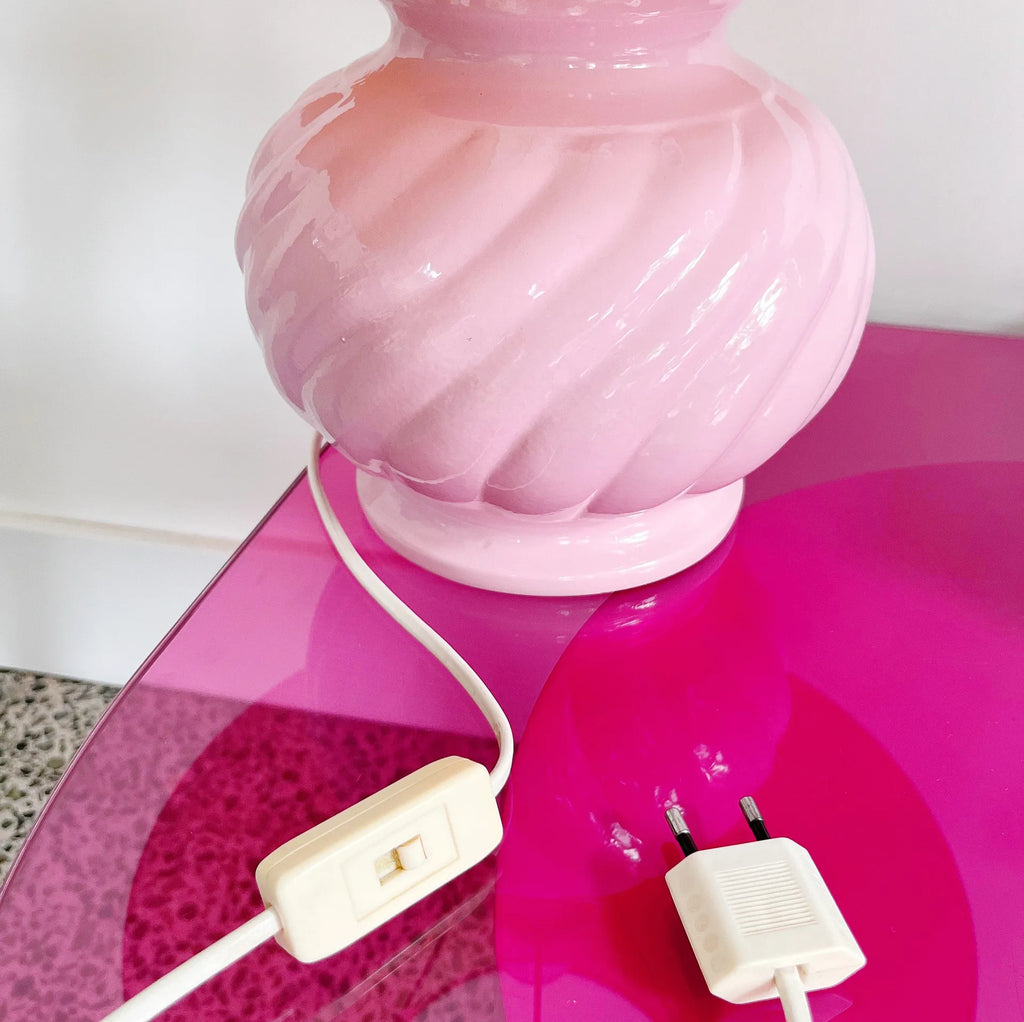 Grande lampe twist rose pastel - Club Barbara