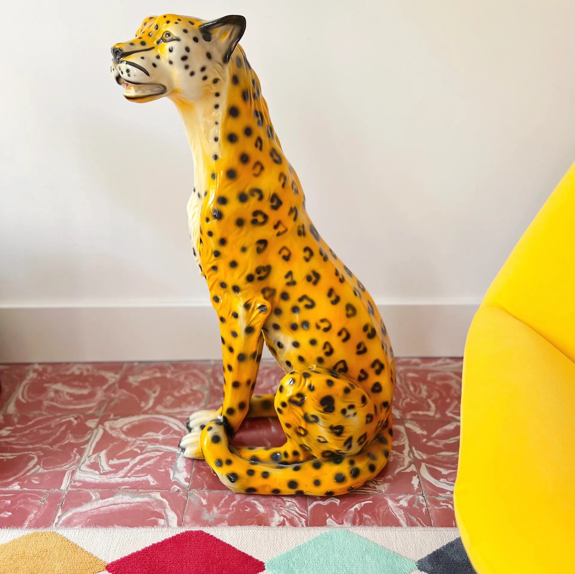Grande panthère style guepard, vintage années 70 - Club Barbara