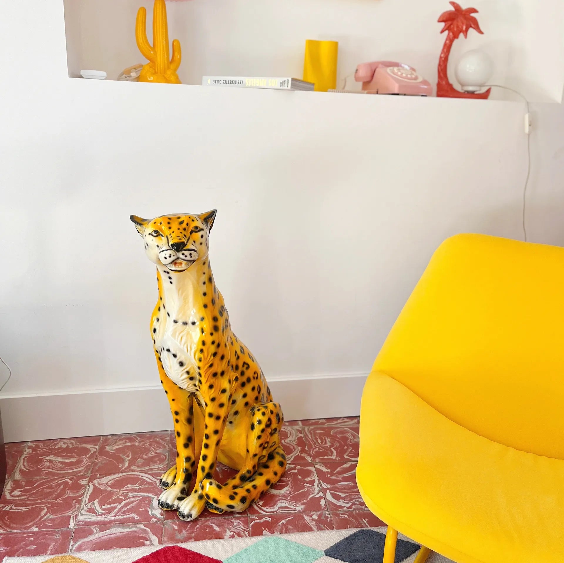 Grande panthère style guepard, vintage années 70 - Club Barbara