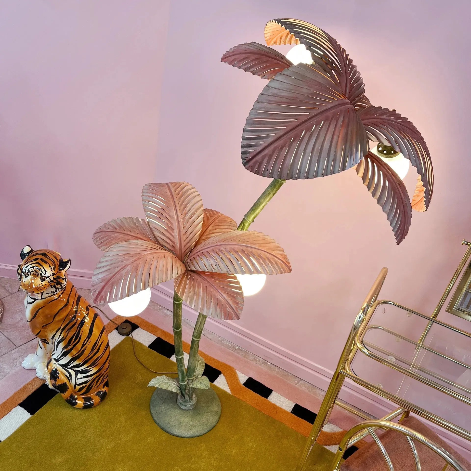 Lampadaire palmier Sergio Terzani, Italie, années 70 - Club Barbara
