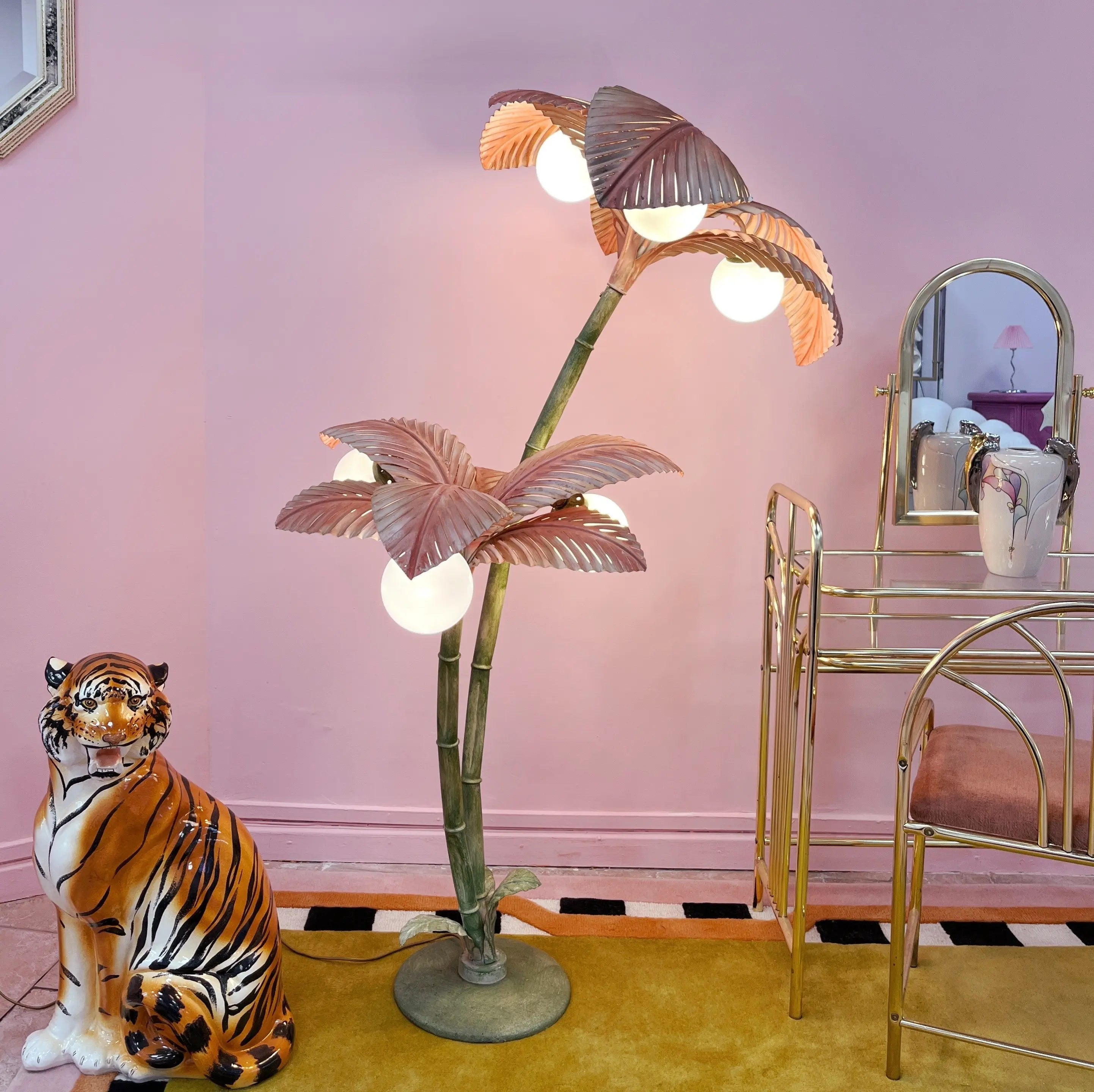 lampadaire palmier sergio terzani seventies