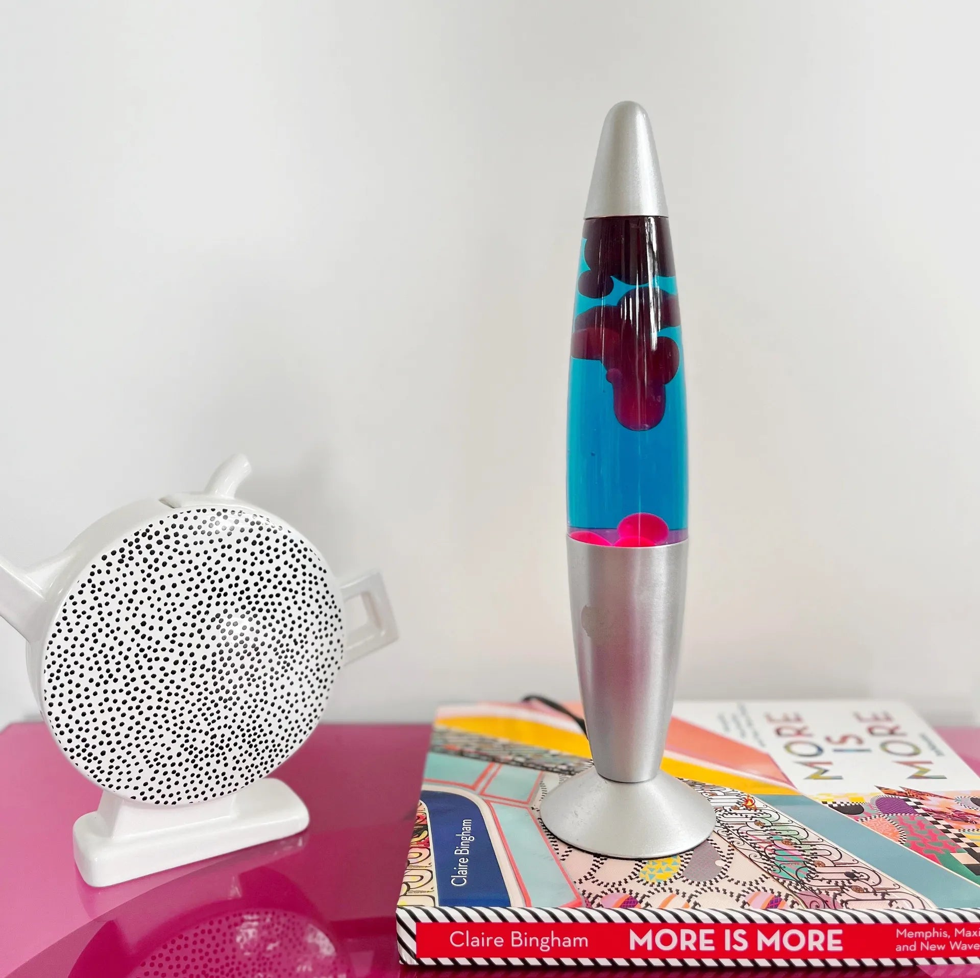 Lampe à lave fusée vintage années 90 - Club Barbara