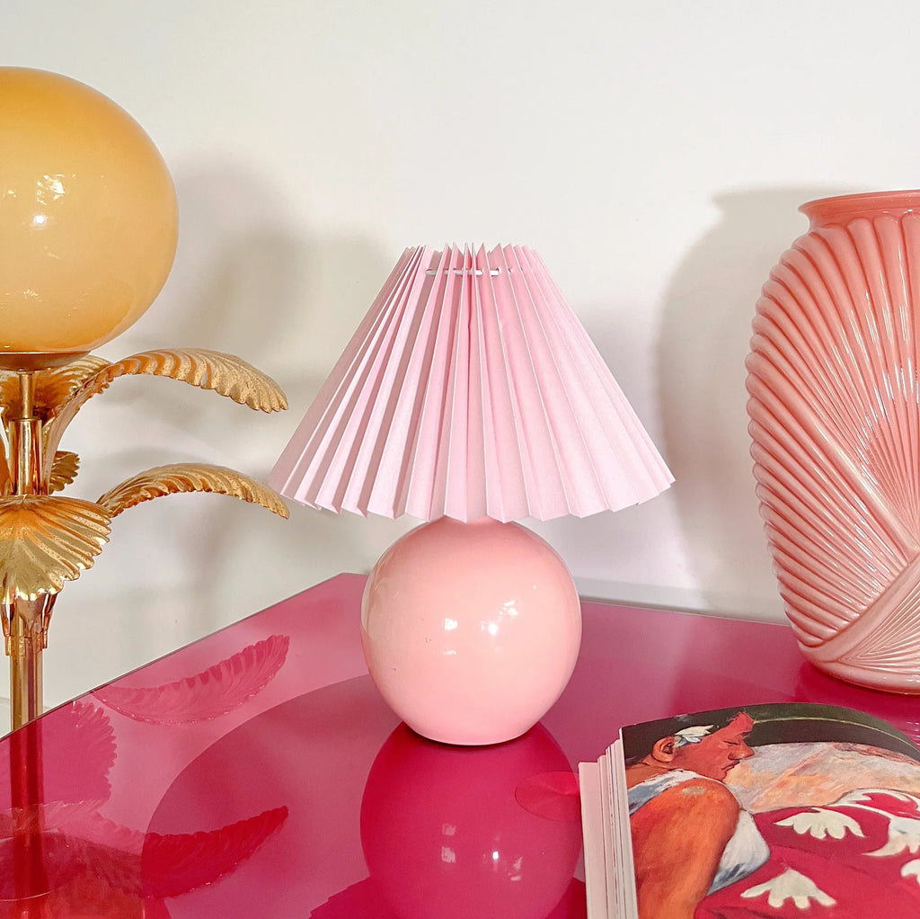 Lampe boule retro 80 peach - Club Barbara