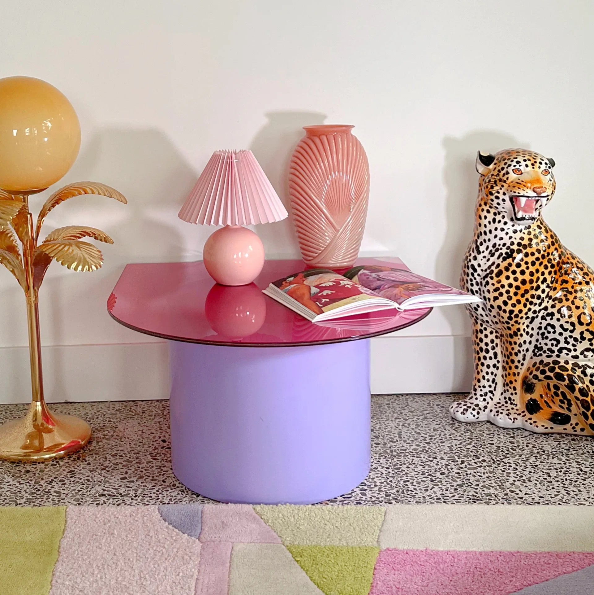 Lampe boule retro 80 peach - Club Barbara