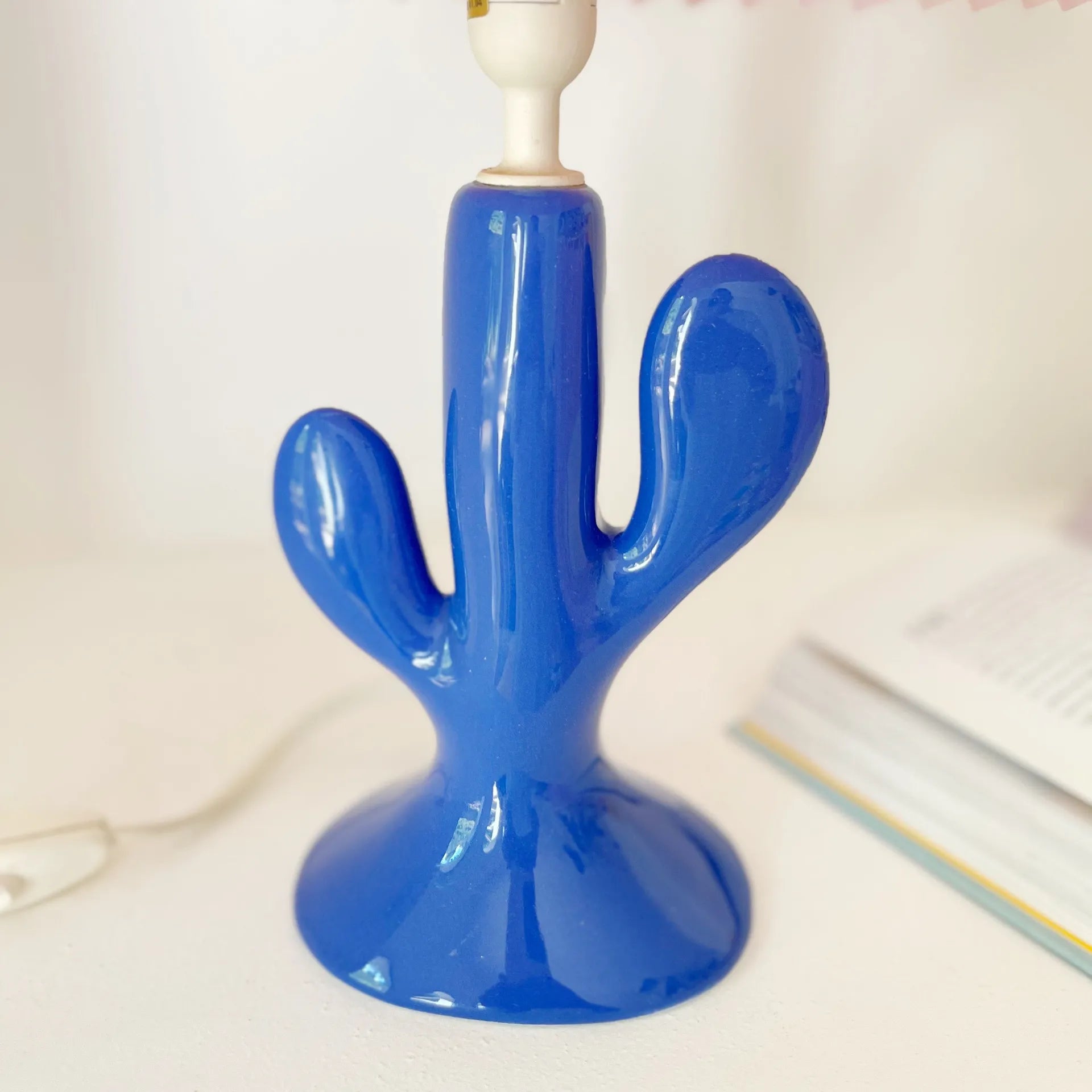 Lampe cactus vintage bleue - Club Barbara