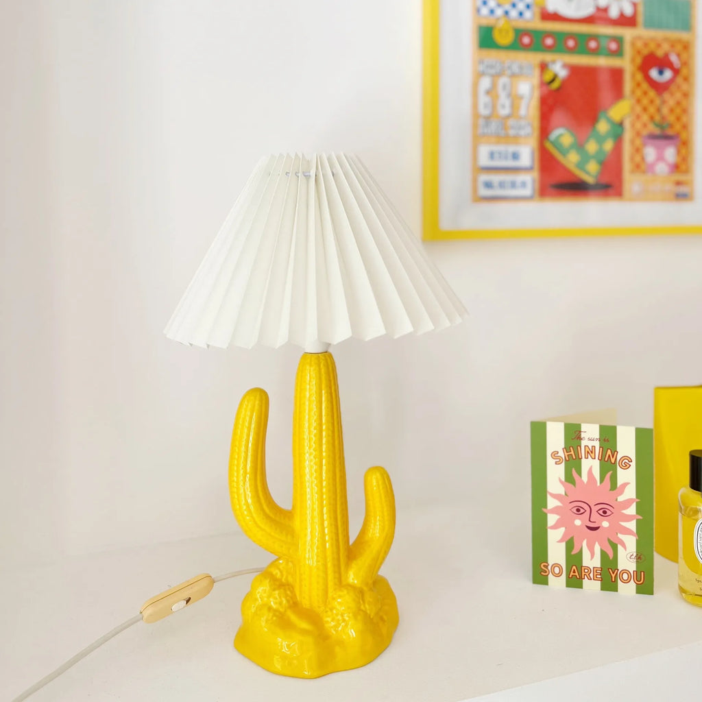 Lampe cactus vintage jaune - Club Barbara