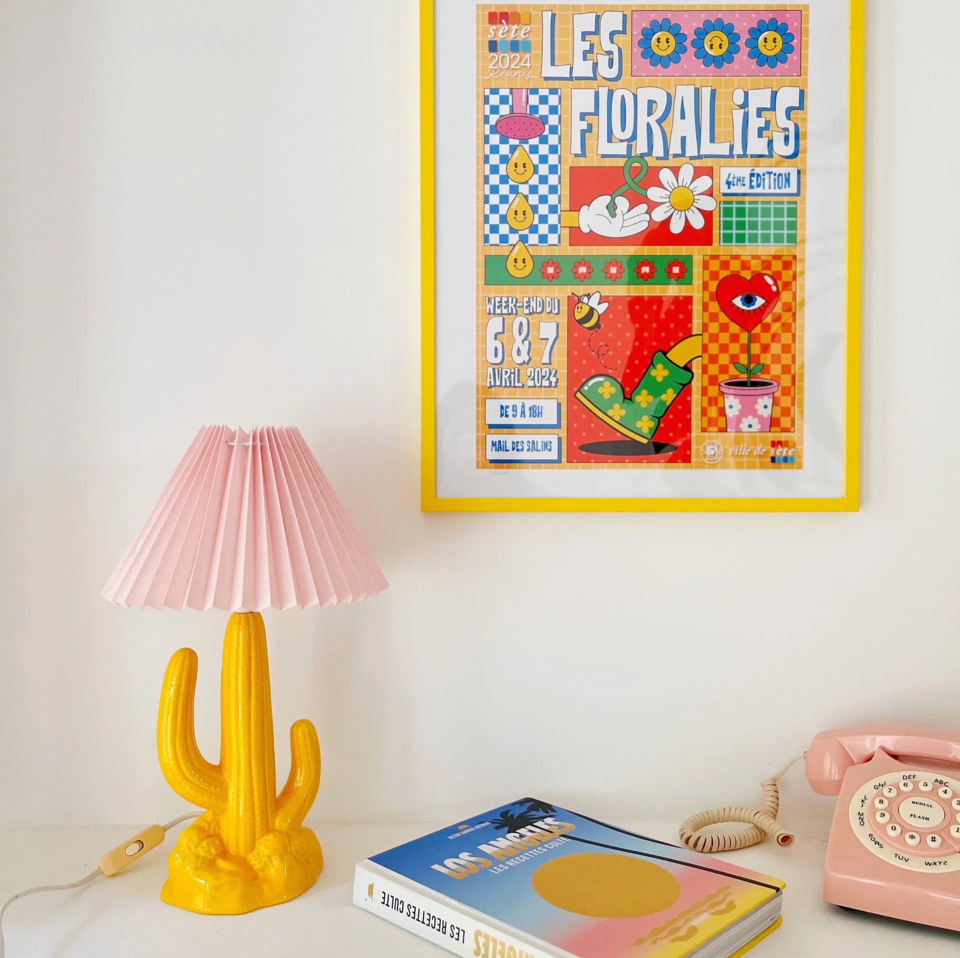 Lampe cactus vintage jaune - Club Barbara