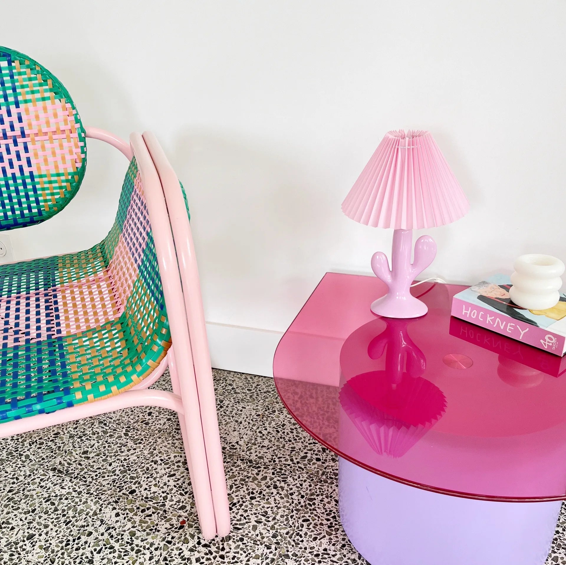 Lampe cactus vintage rose - Club Barbara