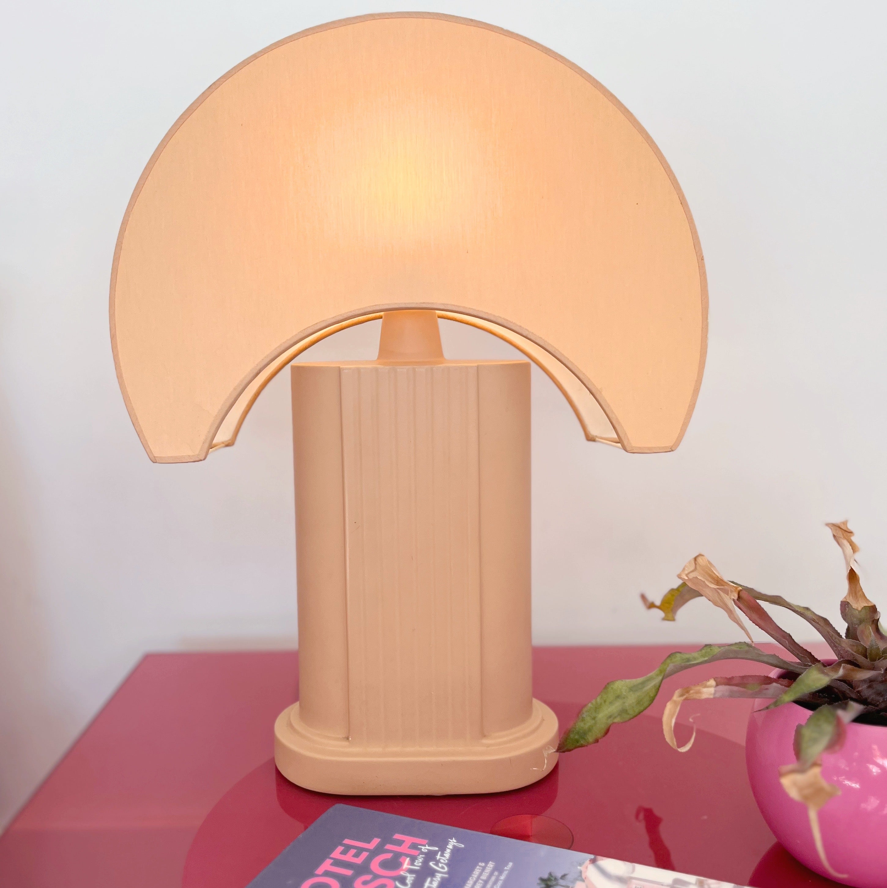 Lampe post-moderne en céramique, Made in France, années 80
