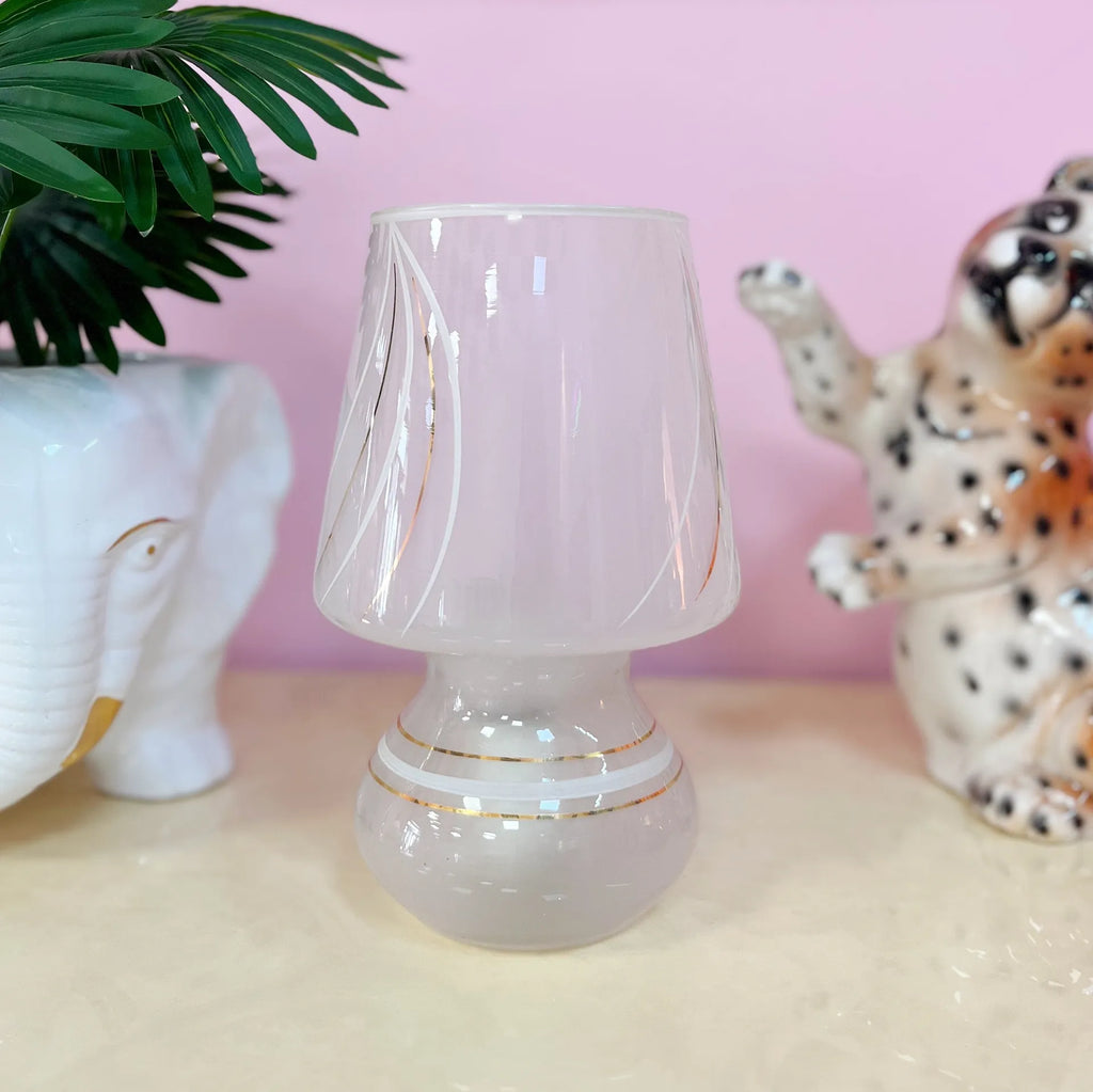 Lampe champignon dorée vintage - Club Barbara