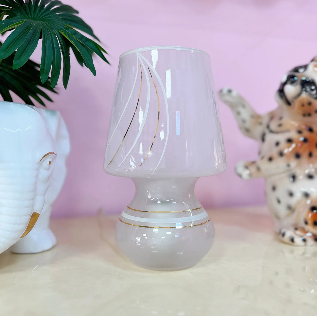 Lampe champignon dorée vintage - Club Barbara