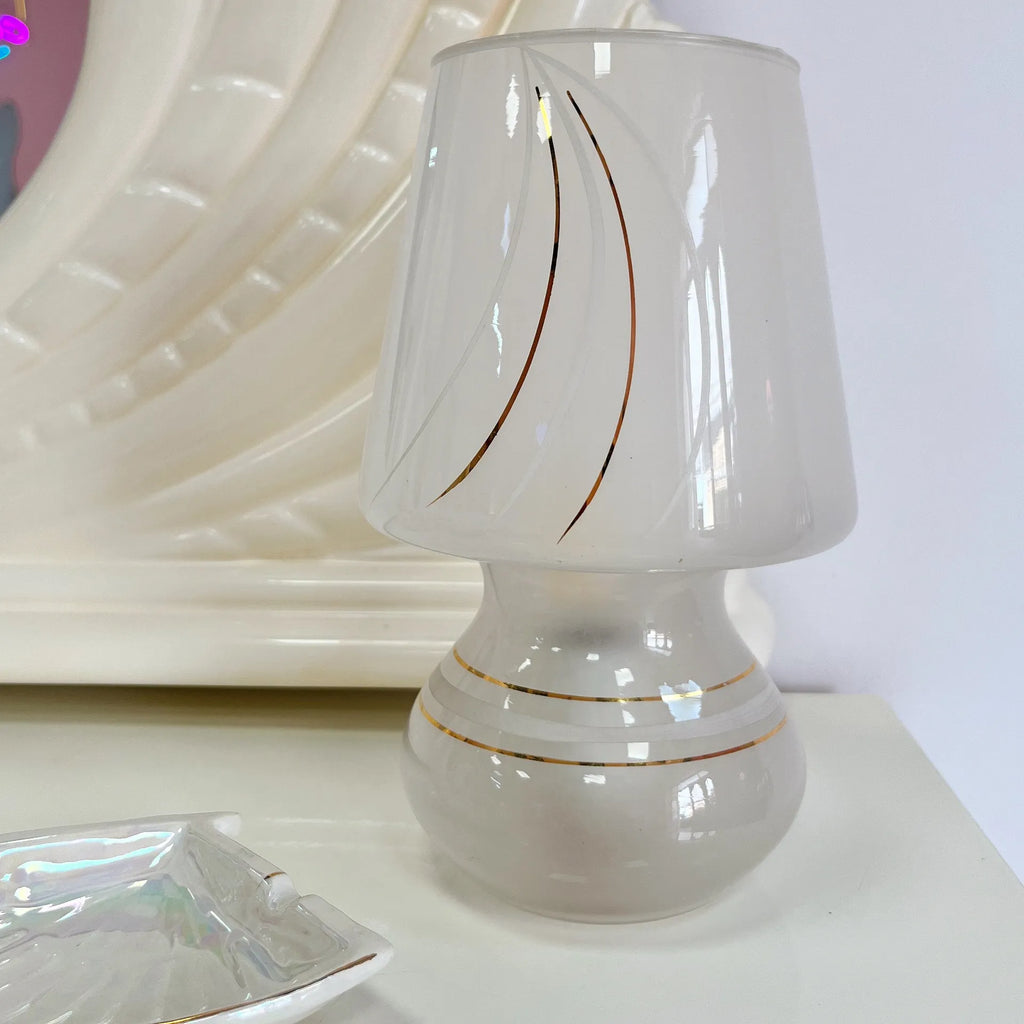 Lampe champignon dorée vintage - Club Barbara