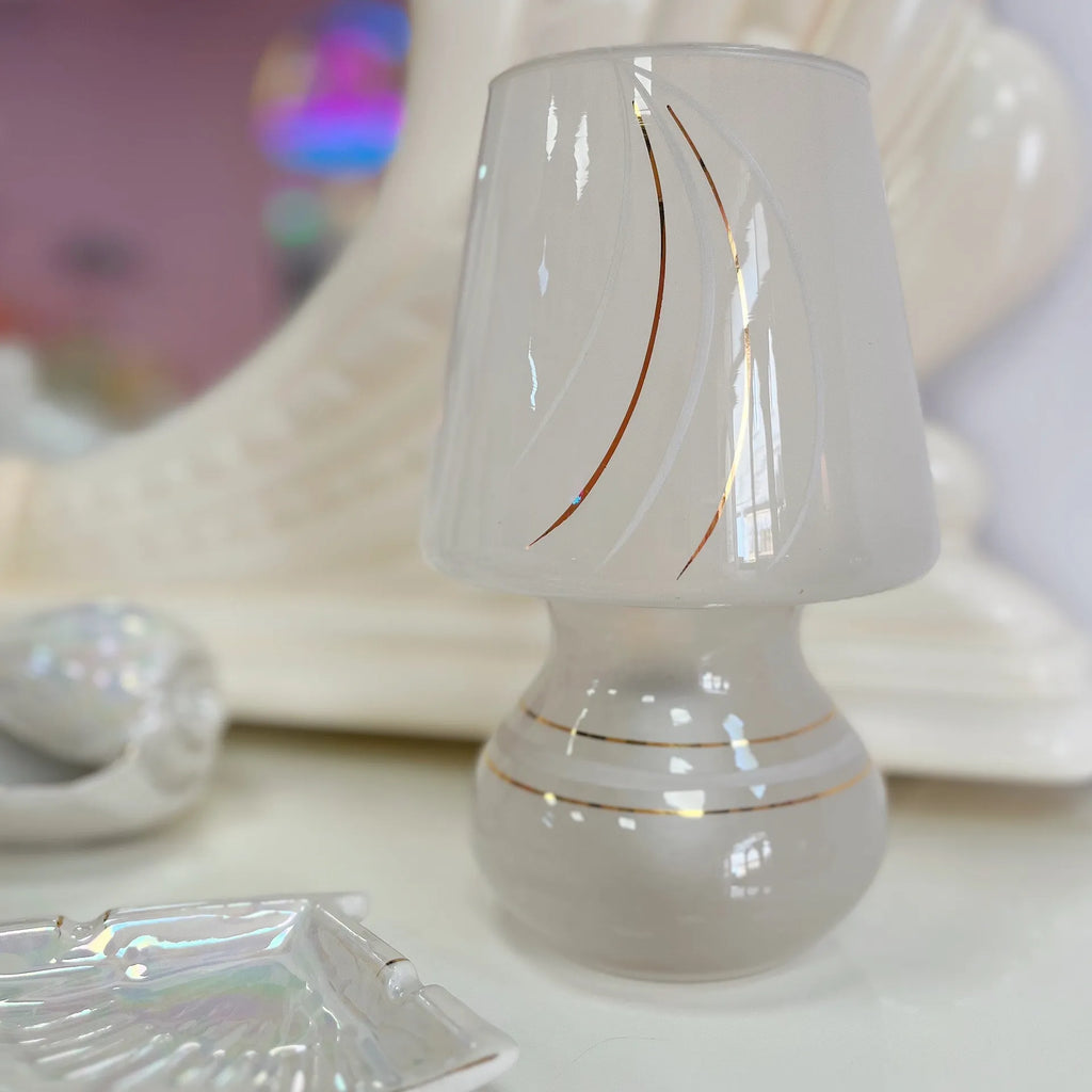 Lampe champignon dorée vintage - Club Barbara