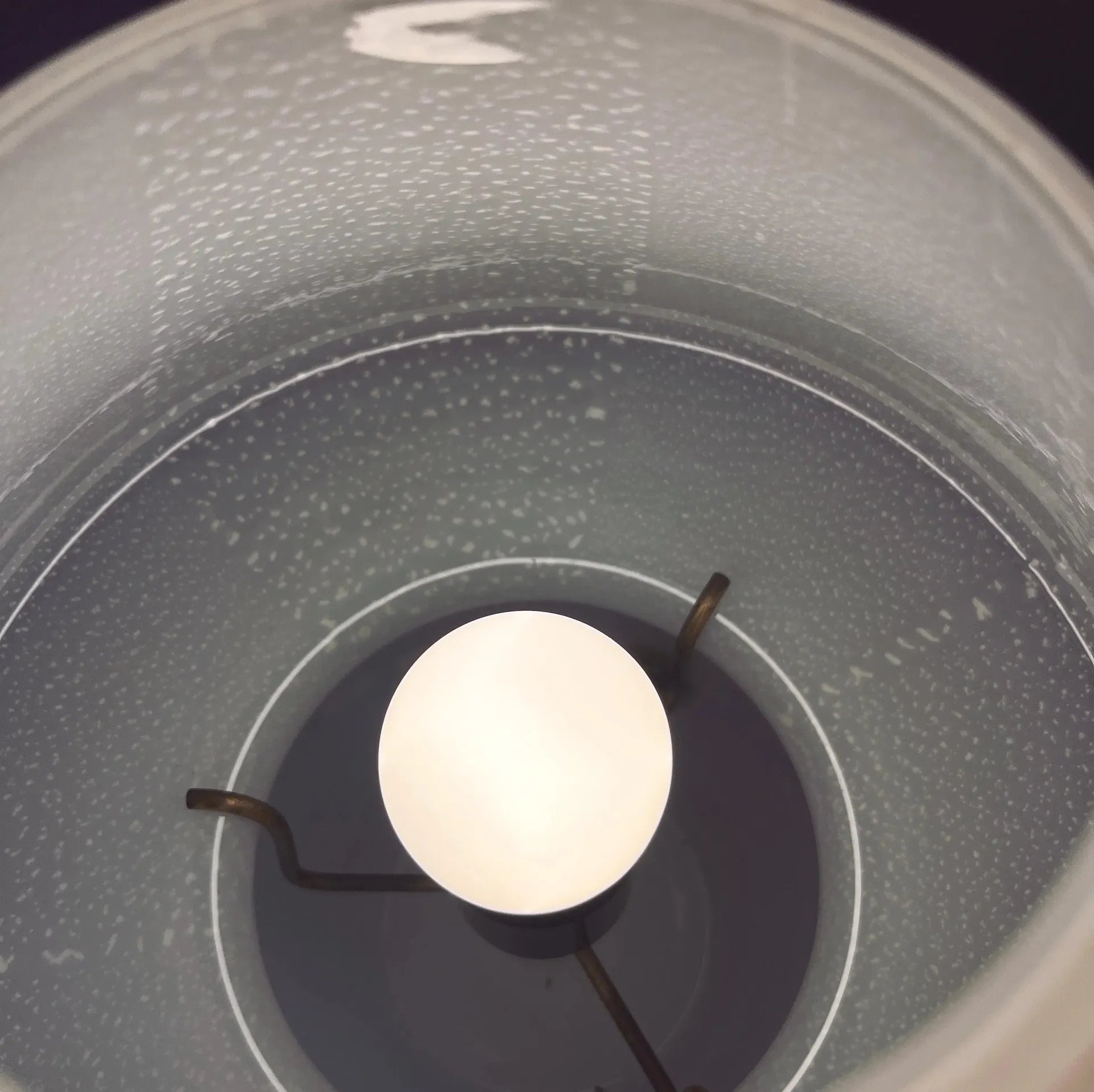 Lampe champignon en verre de Murano à feuilles d’argent, années 70 - Club Barbara