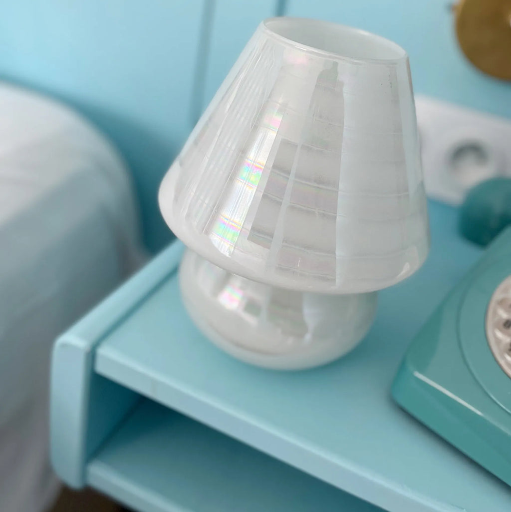 Lampe champignon iridescente 70s - Club Barbara