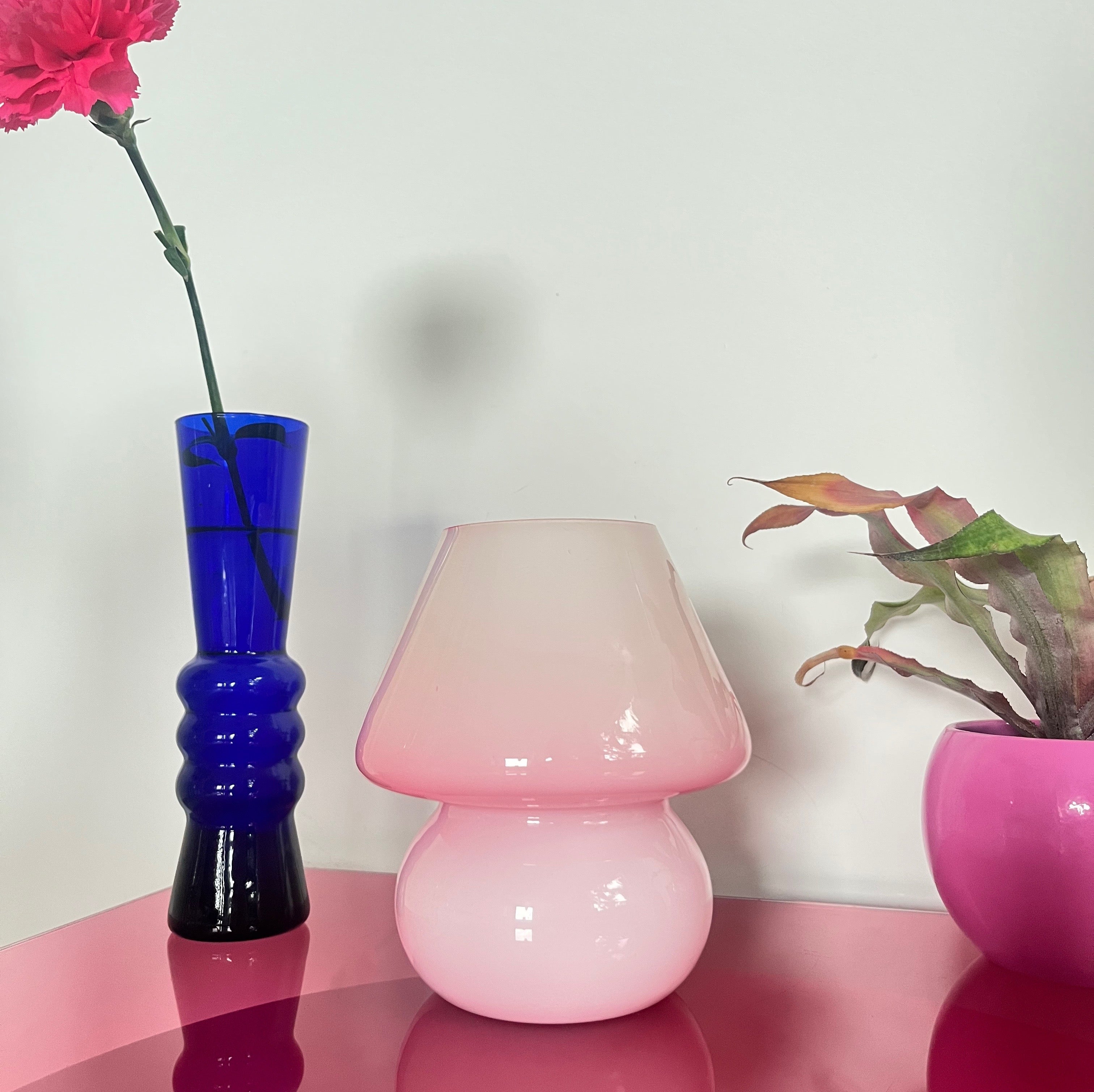 Lampe mushroom glossy pink