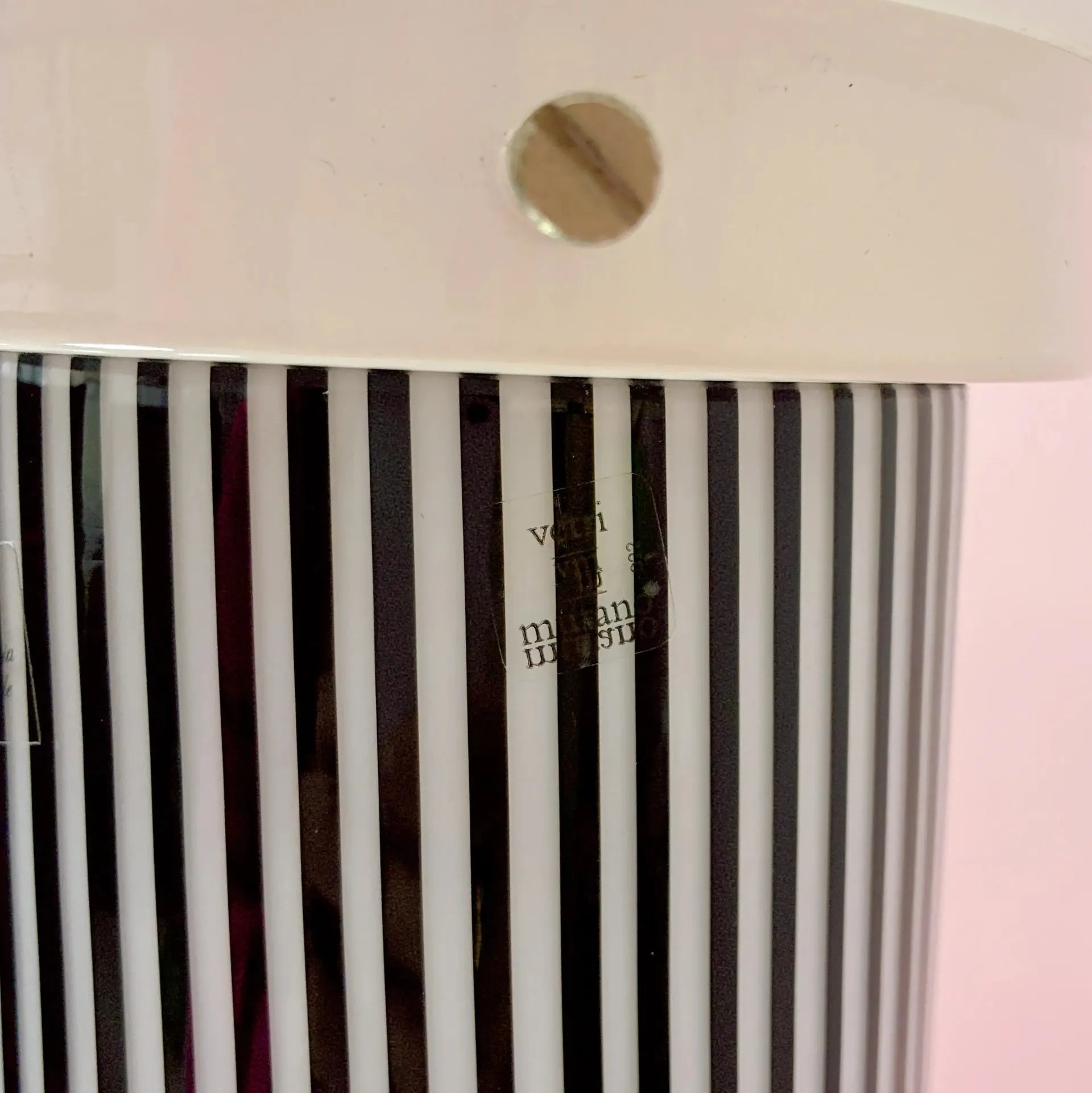 Lampe champignon verre de Murano rayures noir et blanc Zonca Voghera, années années 80 - Club Barbara