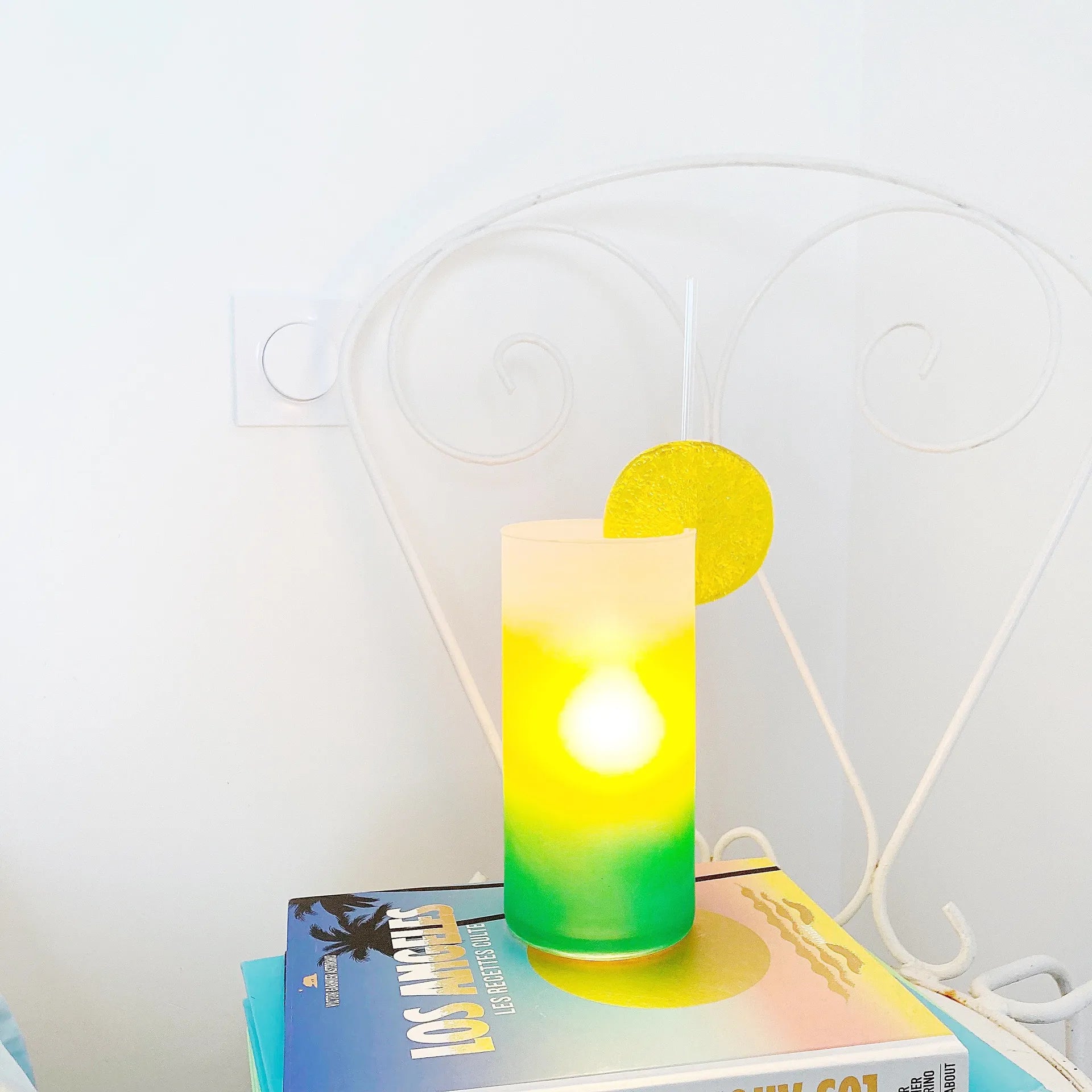 Lampe cocktail en verre vintage 80’s - Club Barbara