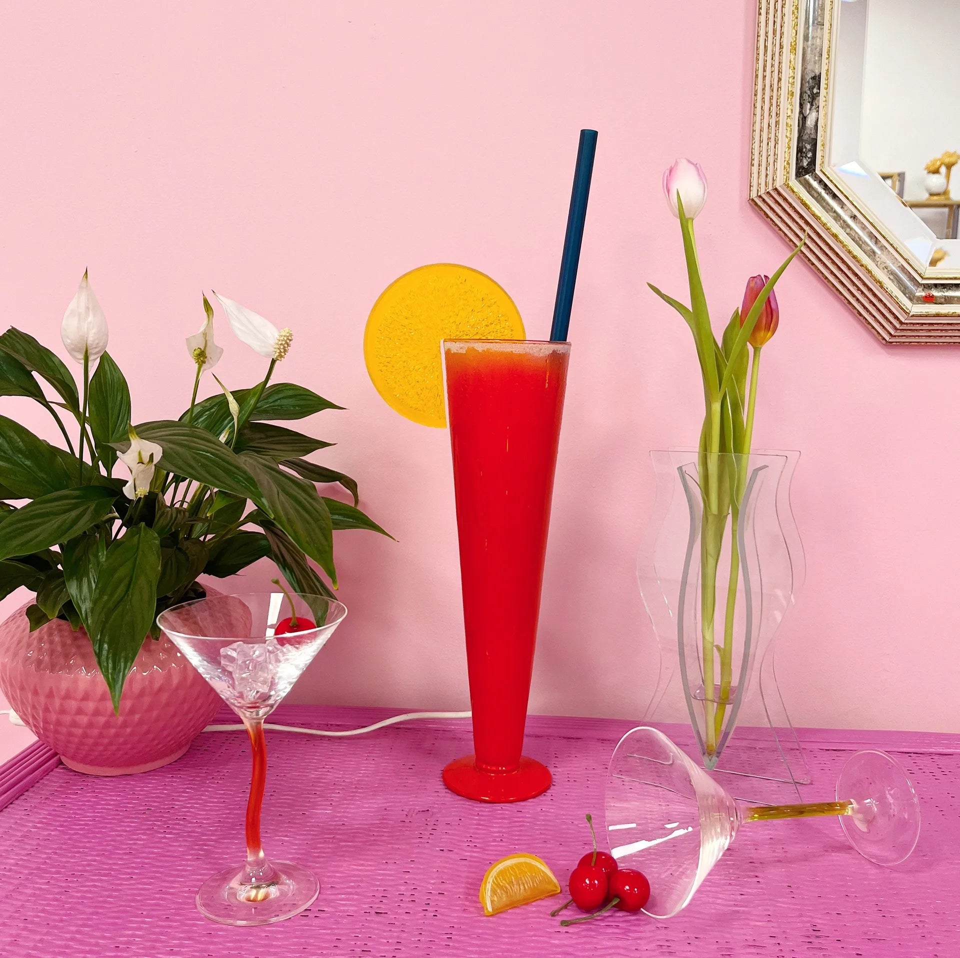 Lampe cocktail vintage Orange Light - Club Barbara