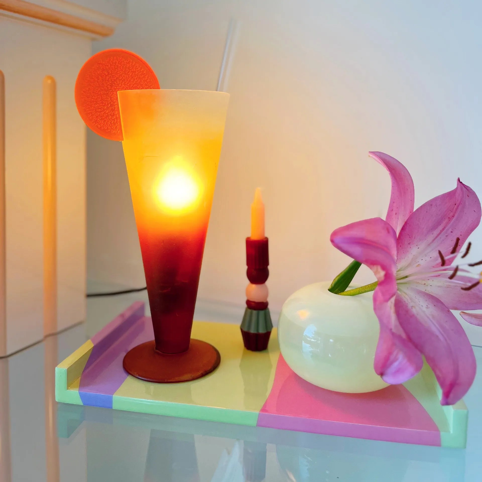 Lampe cocktail vintage zeste d’orange - Club Barbara
