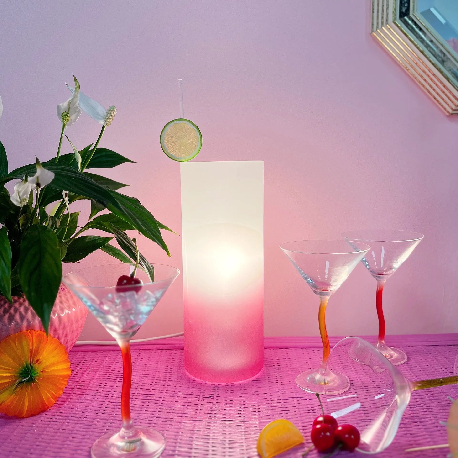 Lampe cocktail XL 80s Pink Lady - Club Barbara
