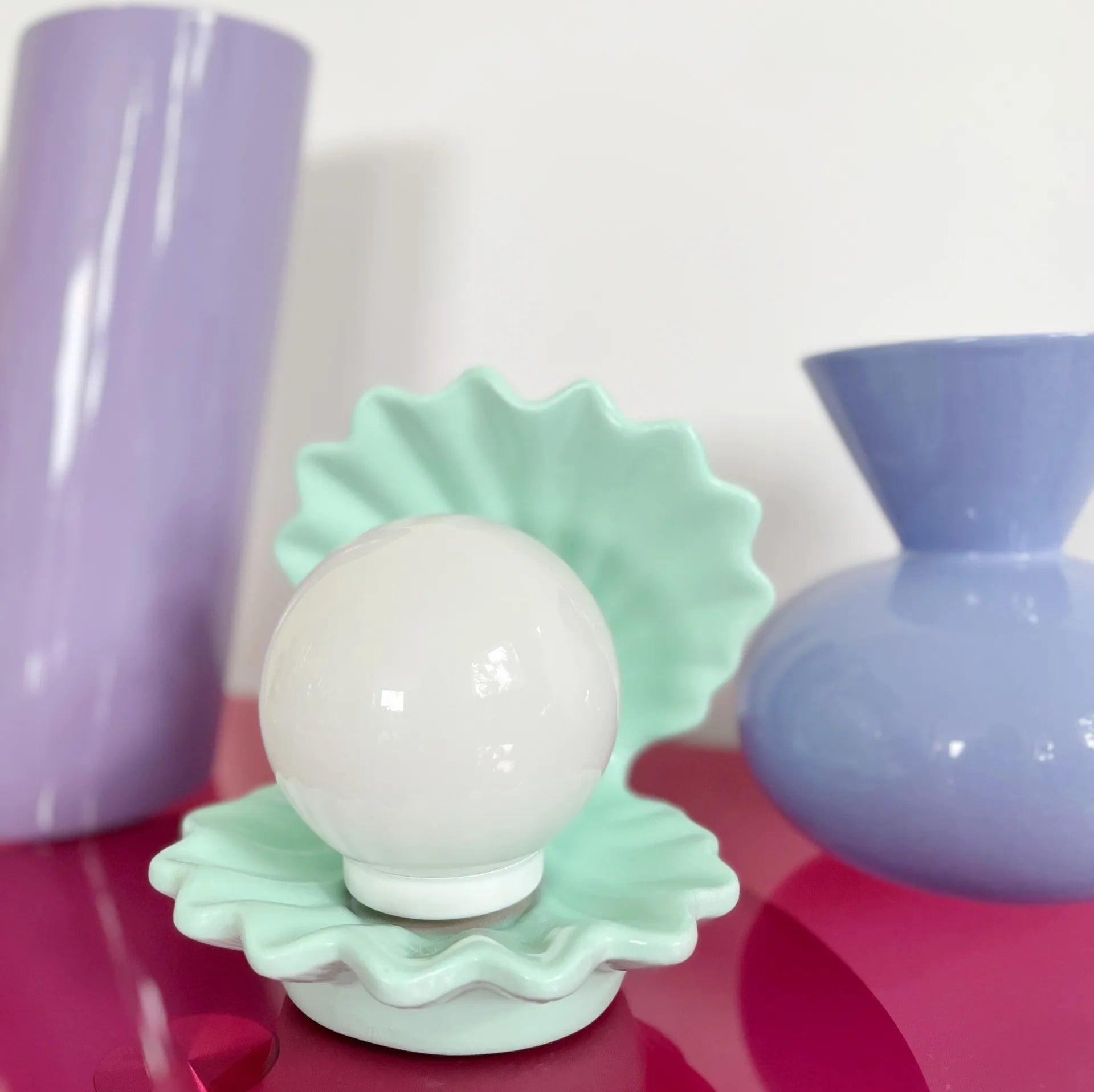 Lampe coquillage aqua vintage - Club Barbara