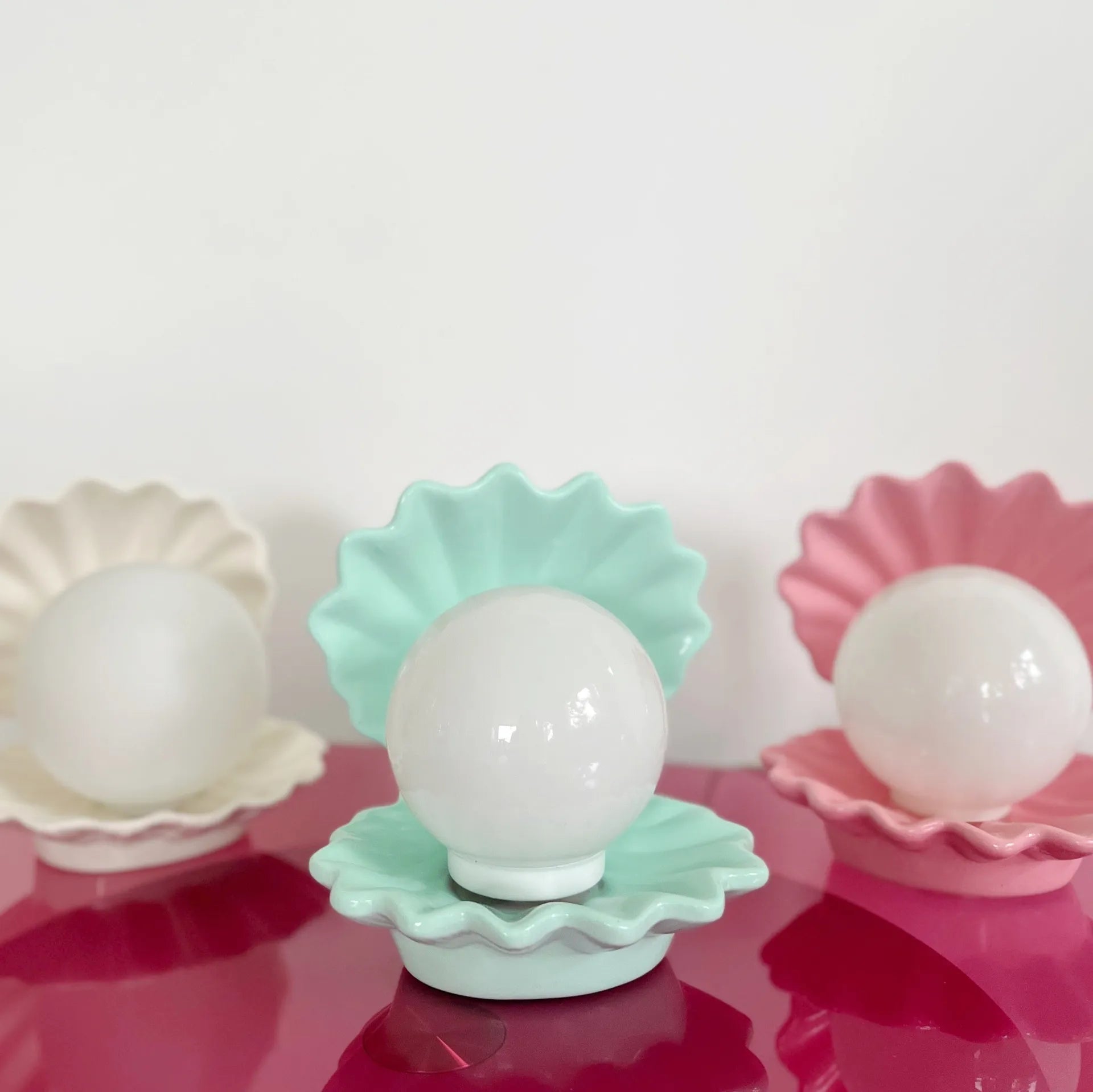 Lampe coquillage aqua vintage - Club Barbara