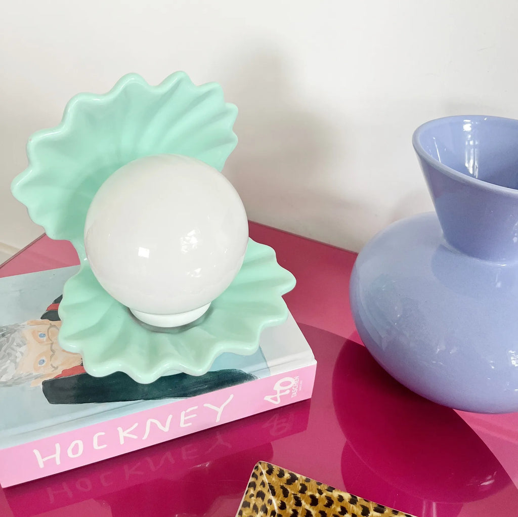 Lampe coquillage aqua vintage - Club Barbara