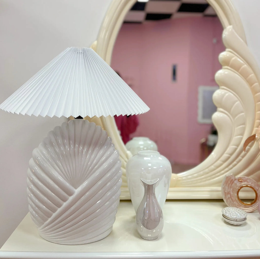 Lampe coquillage, Art Deco, made in Italy, années 80 - Club Barbara