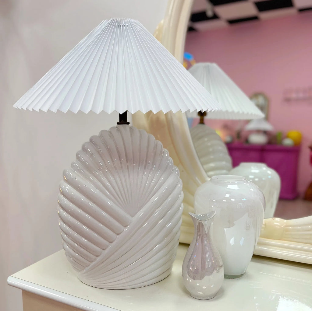 Lampe coquillage, Art Deco, made in Italy, années 80 - Club Barbara