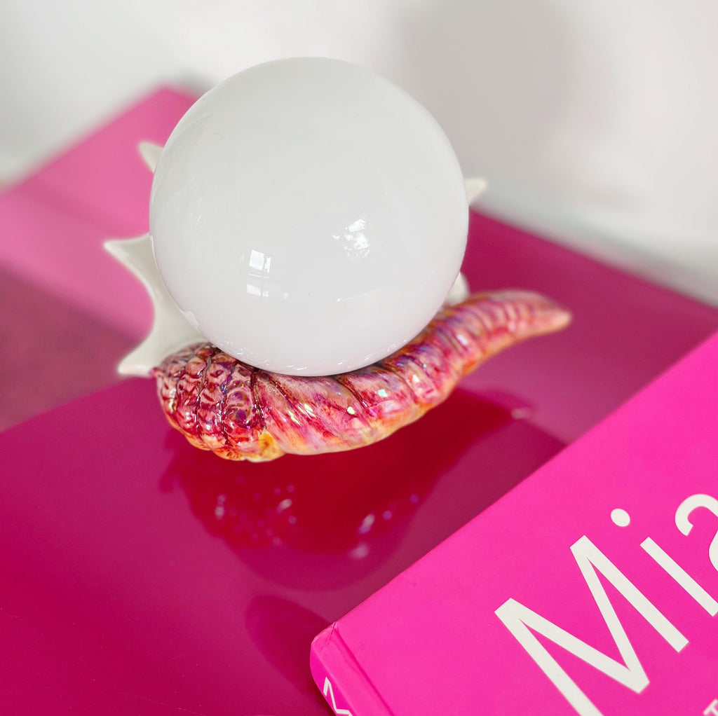 Lampe coquillage escargot de mer vintage