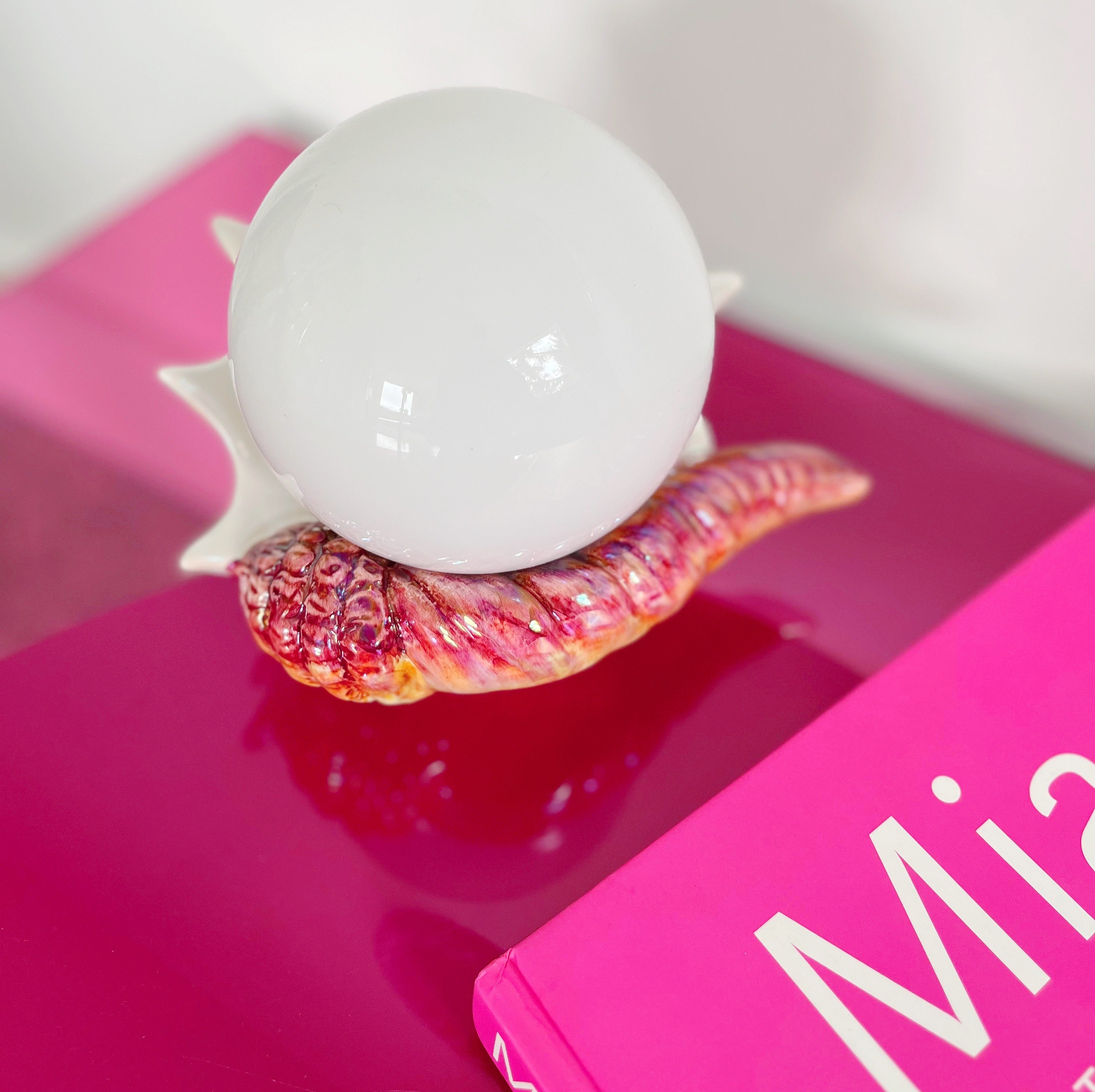 Lampe coquillage escargot de mer vintage