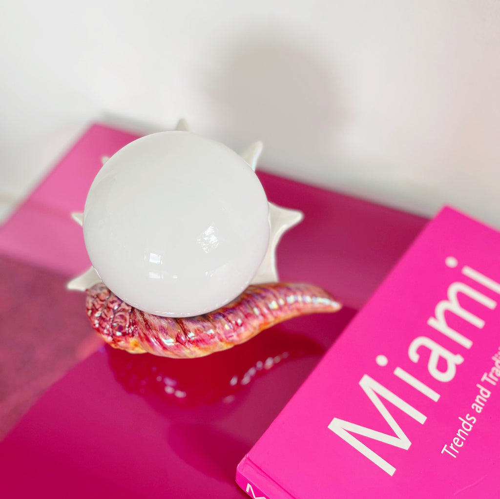 Lampe coquillage escargot de mer vintage