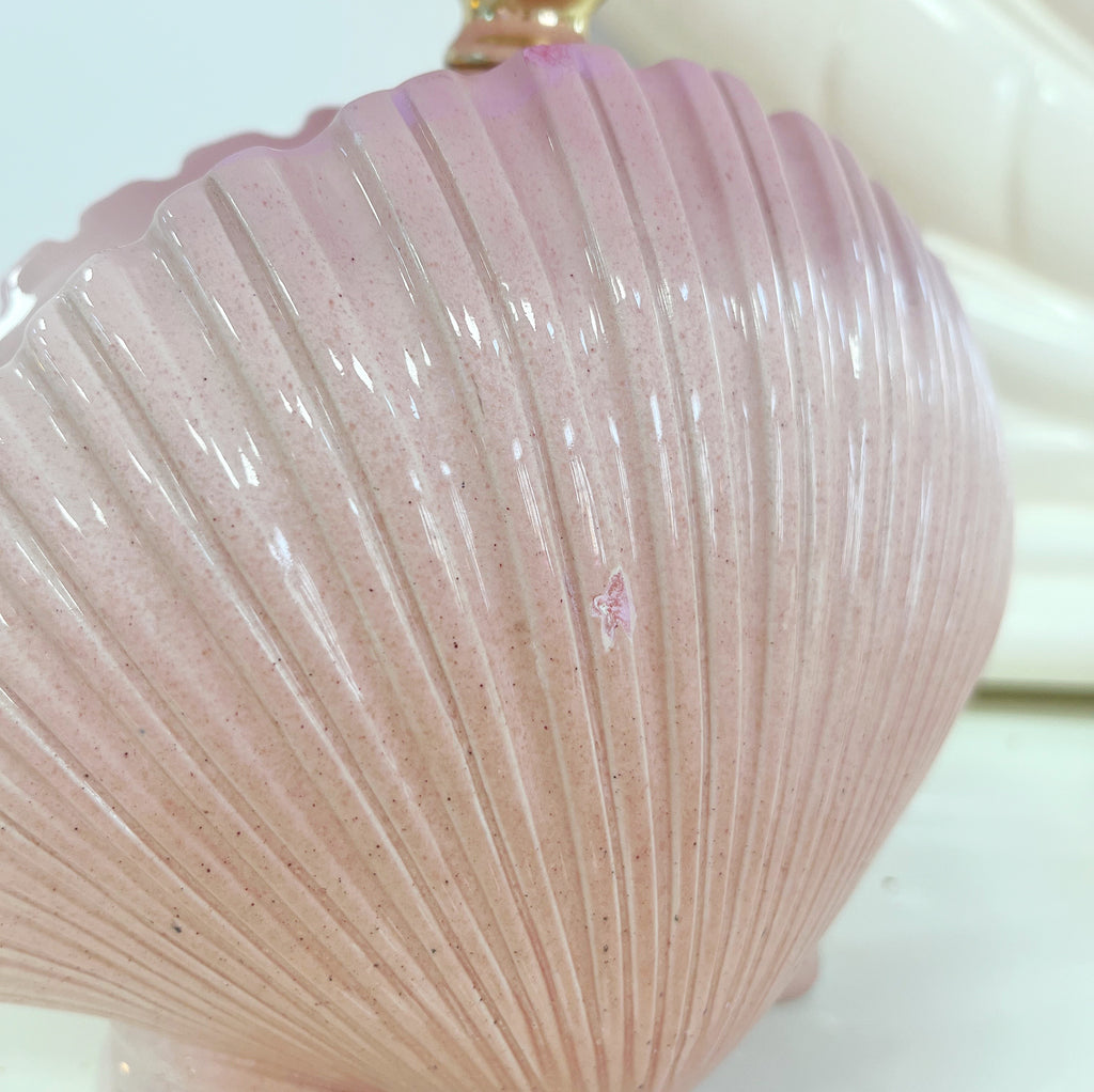 Lampe coquillage 80s rose saumon