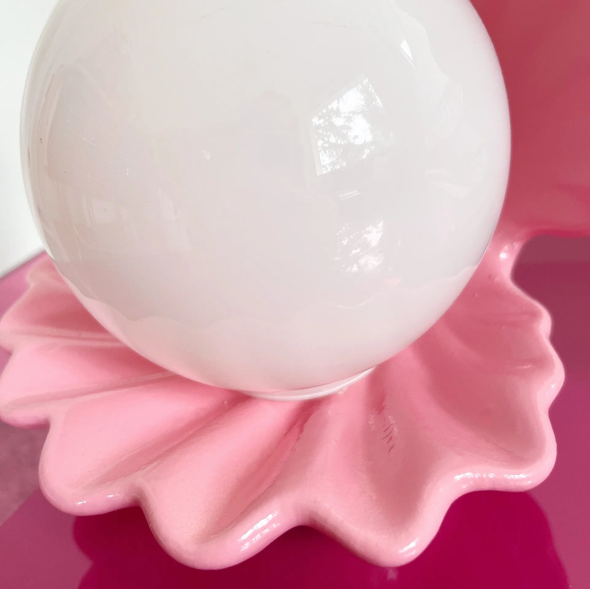 Lampe coquillage rose vintage - Club Barbara