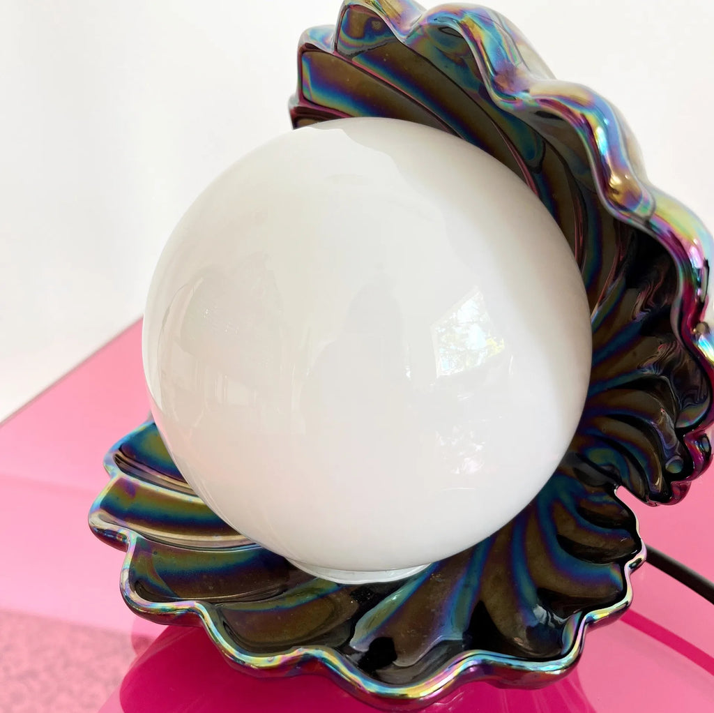Lampe coquillage vintage iridescente - Club Barbara