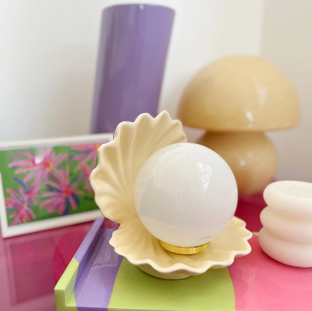 Lampe coquillage vintage pastel - Club Barbara