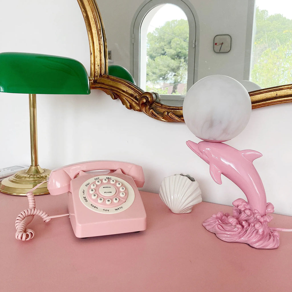 Lampe dauphin rose - Club Barbara