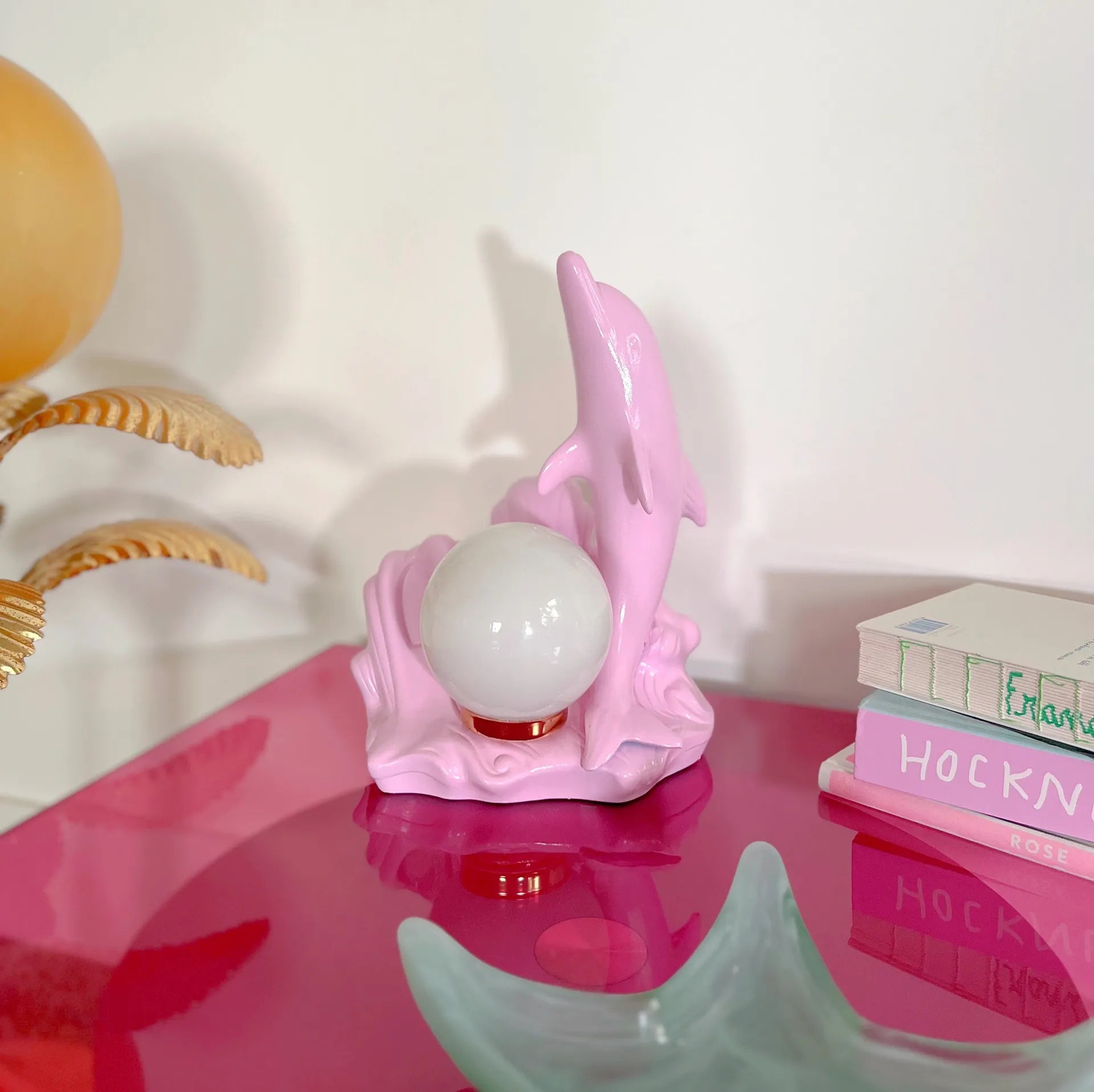 Lampe dauphin vintage rose pastel - Club Barbara