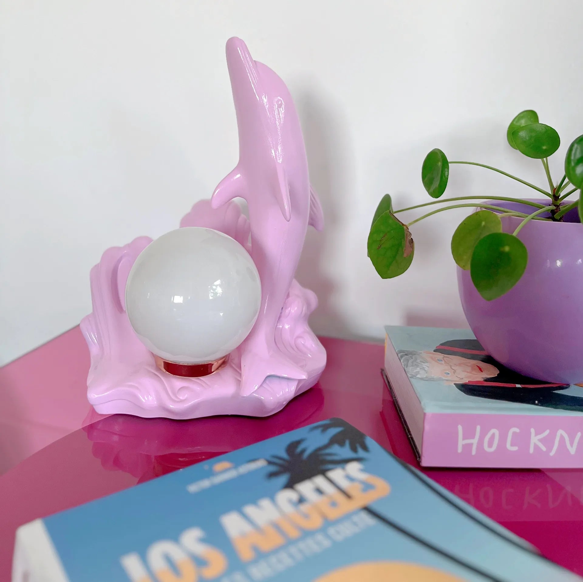 Lampe dauphin vintage rose pastel - Club Barbara