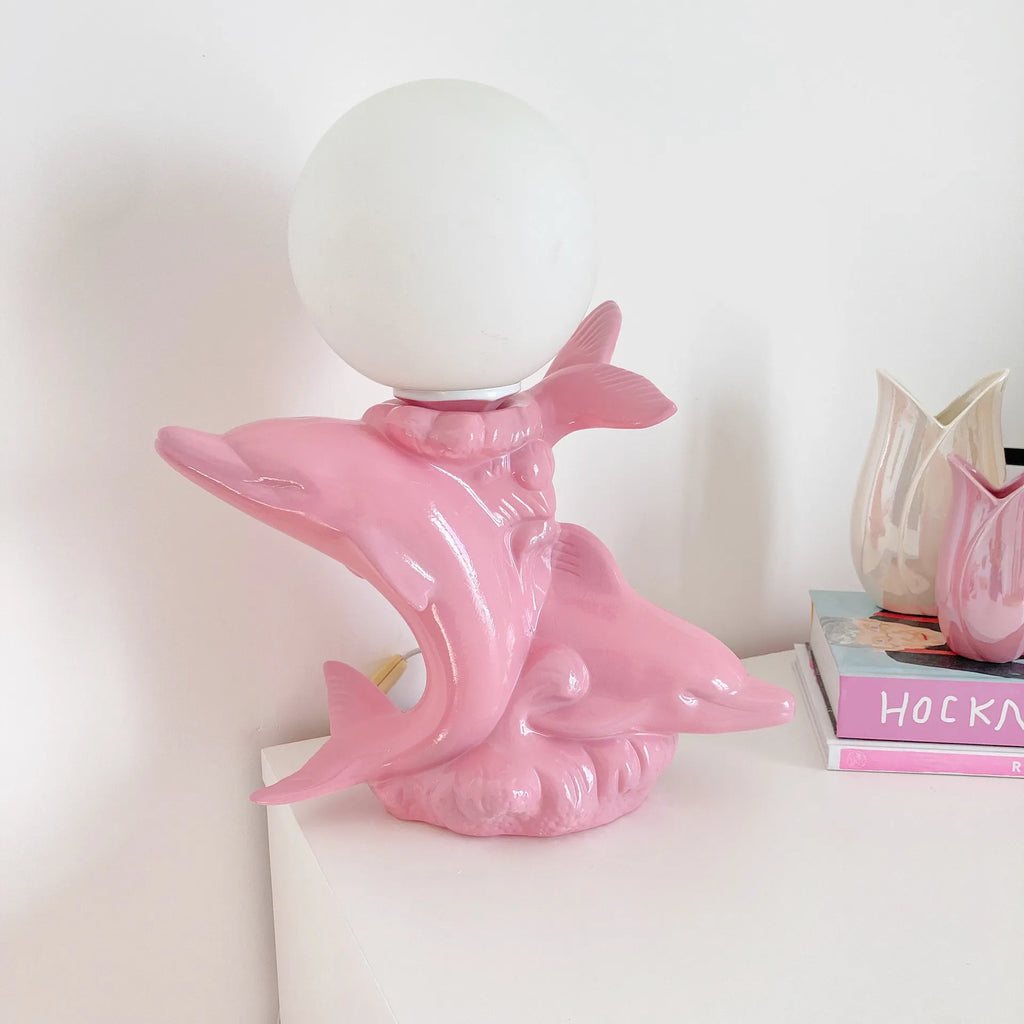 Lampe dauphins rose - Club Barbara