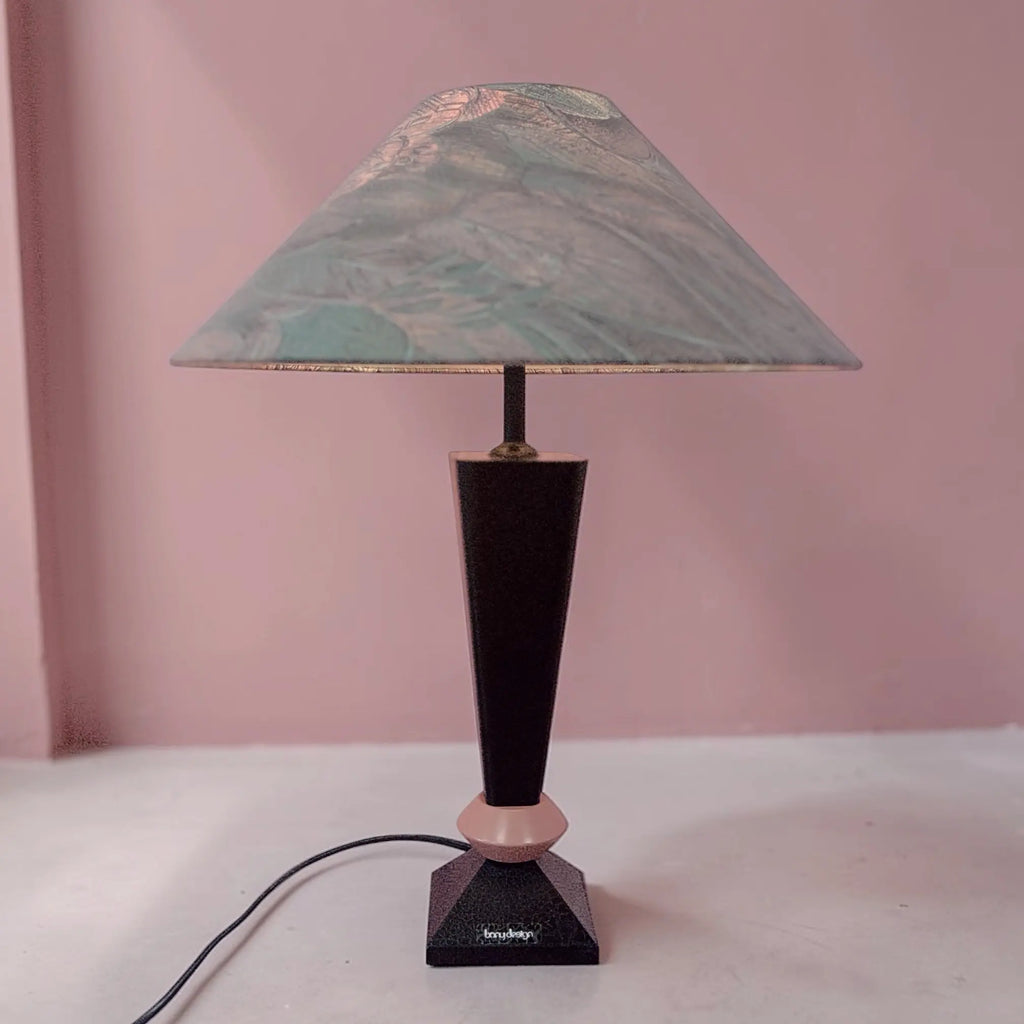 Lampe vintage style Memphis Design, années 80, abat-jour pastel, Bony Design