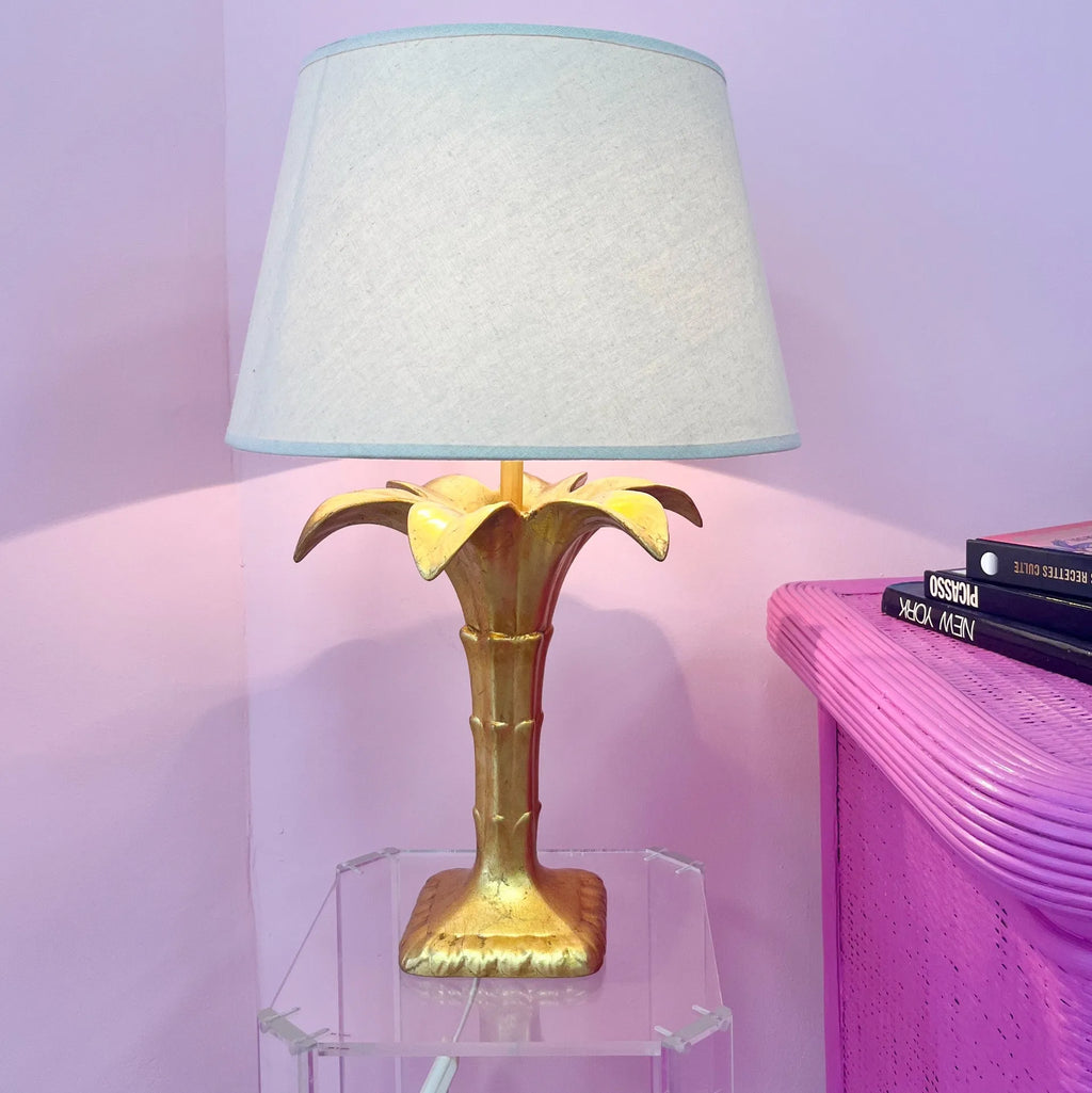 Lampe de table palmier dorée - Club Barbara