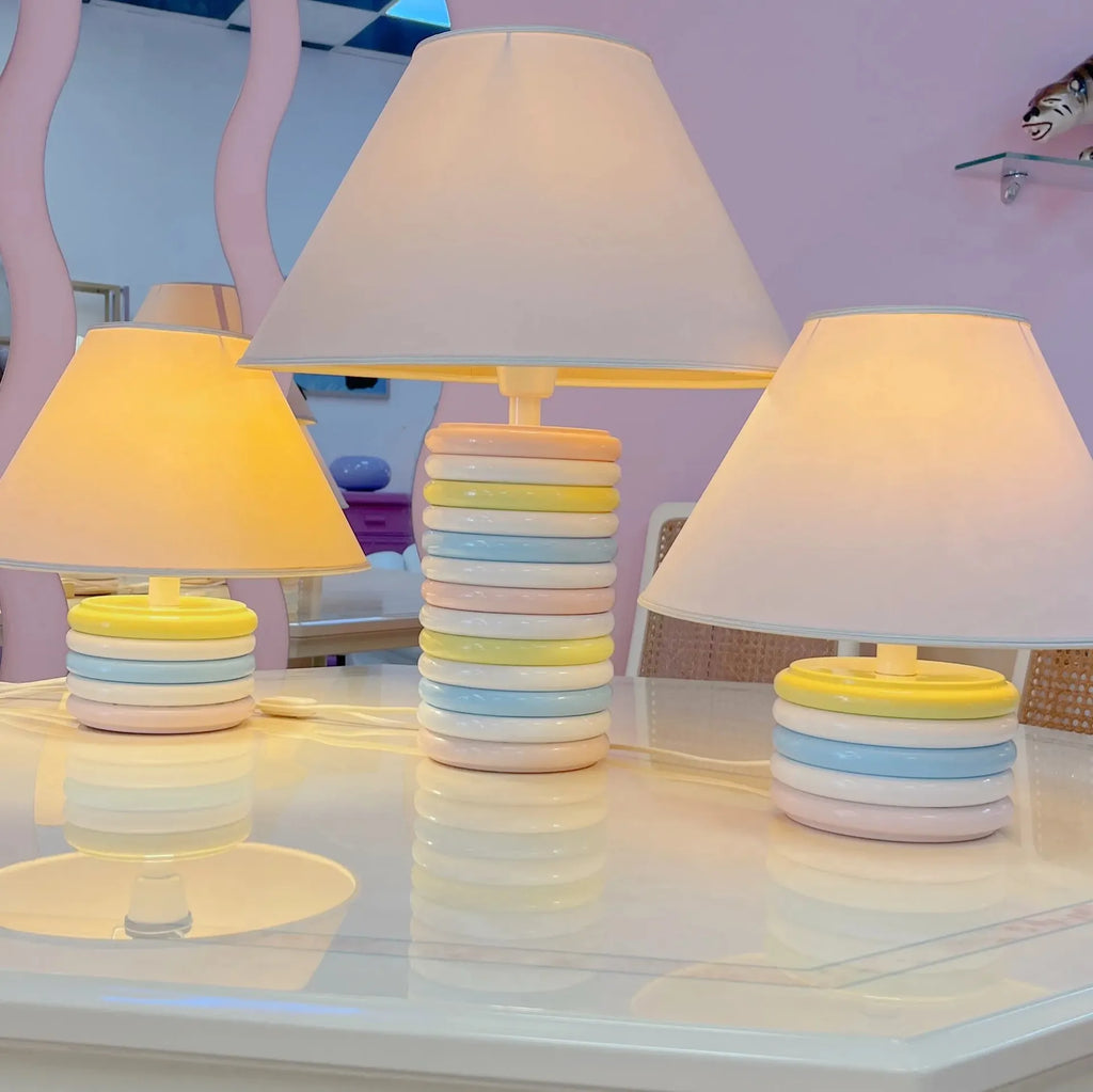 Lampe de table pastel vintage, Antonangeli Milano Italie, années 70, petit modèle - Club Barbara