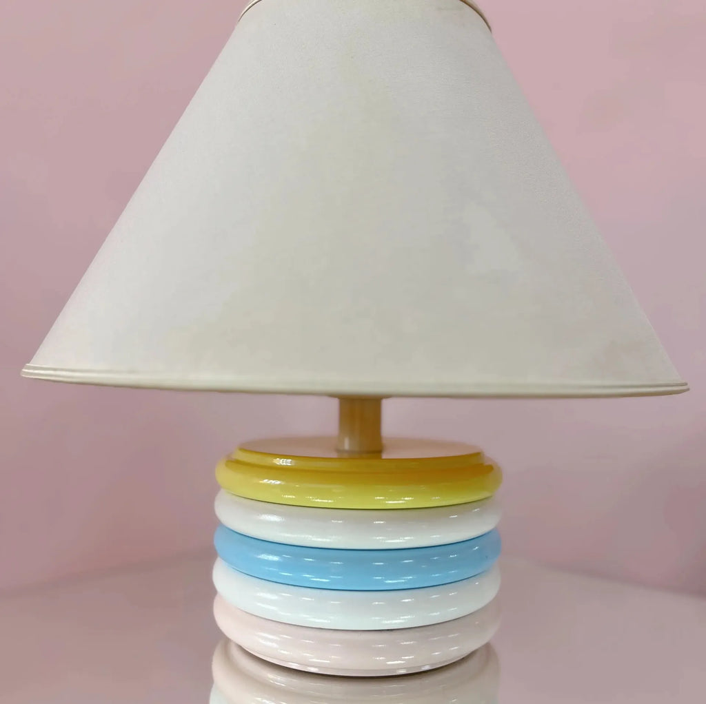 Lampe de table pastel vintage, Antonangeli Milano Italie, années 70, petit modèle - Club Barbara
