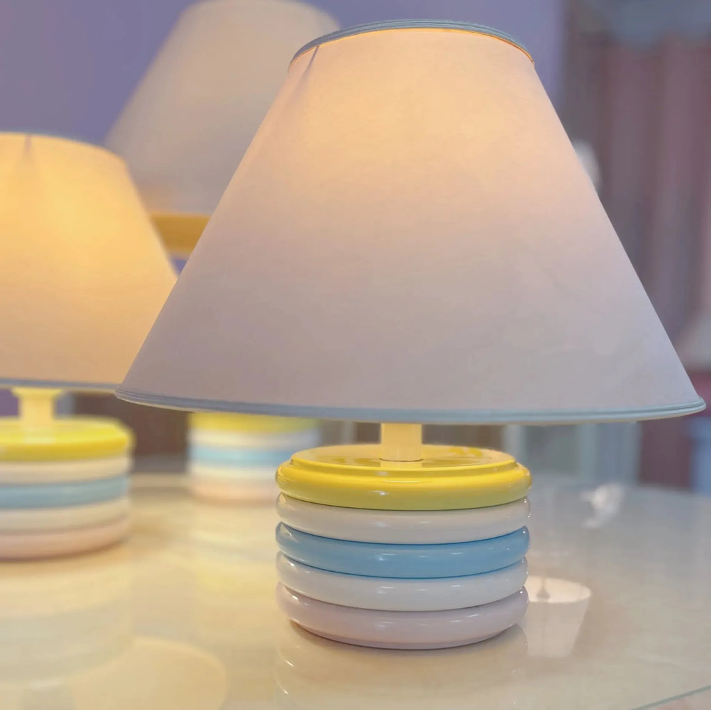 Lampe de table pastel vintage, Antonangeli Milano Italie, années 70, petit modèle - Club Barbara