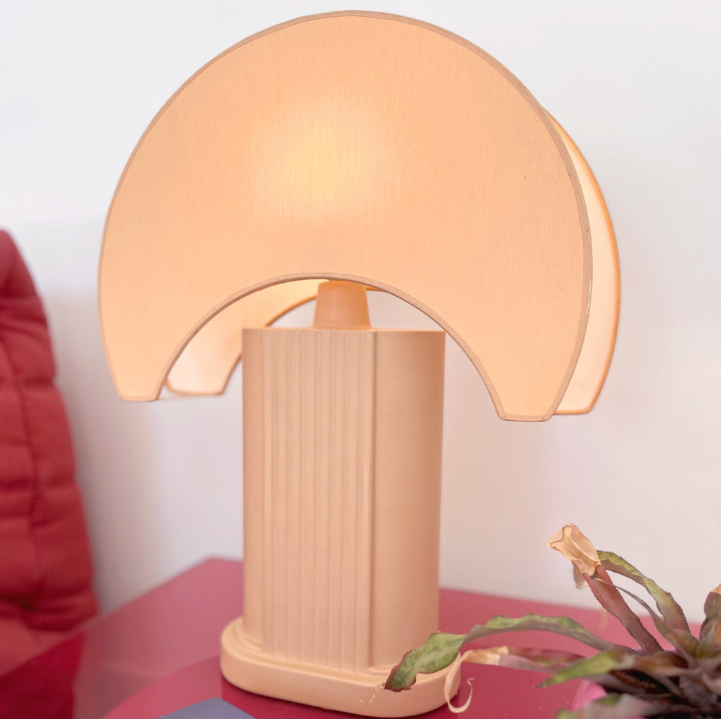 Lampe post-moderne en céramique, Made in France, années 80