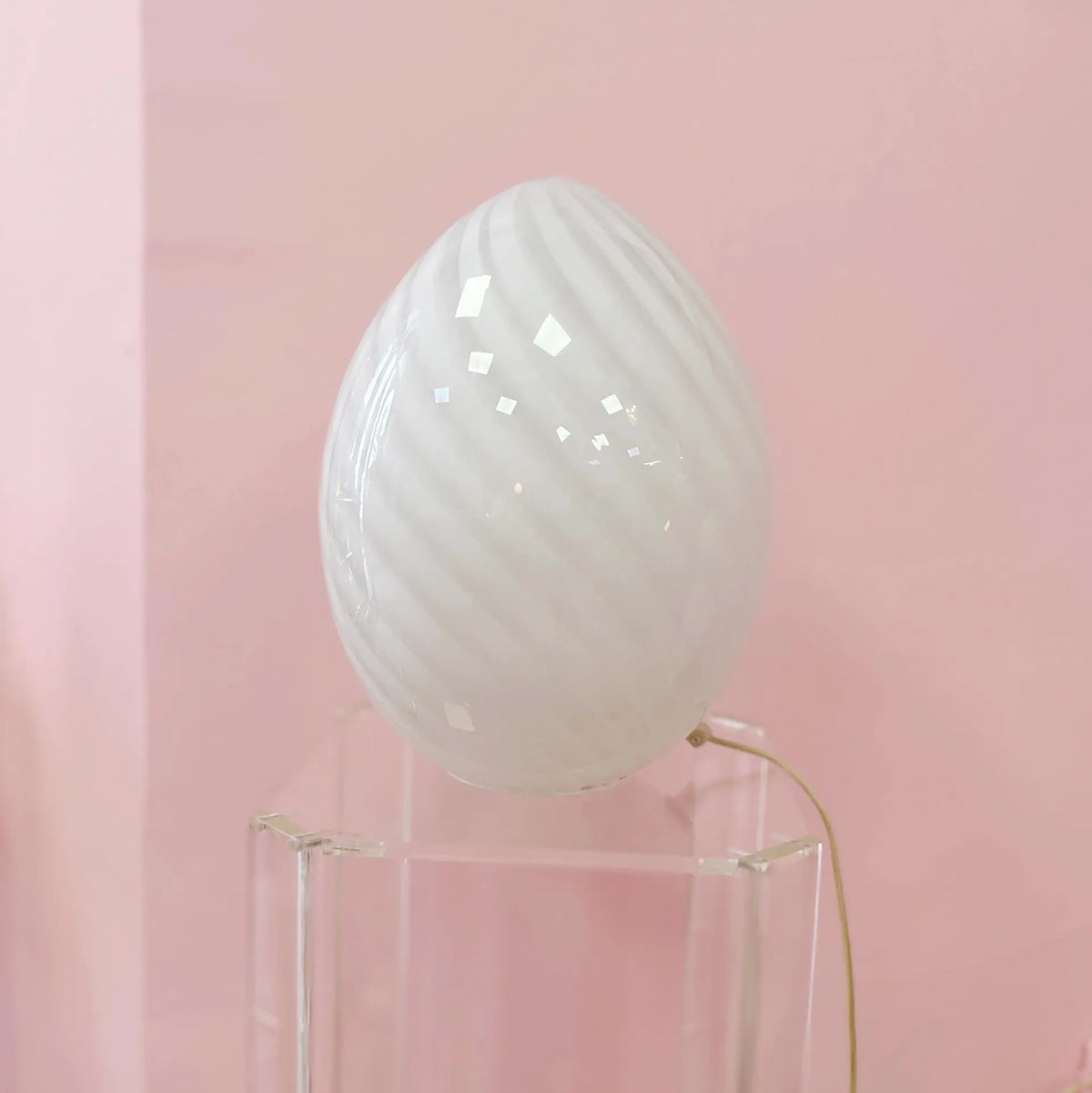 Lampe design œuf Murano - années 70 - Club Barbara