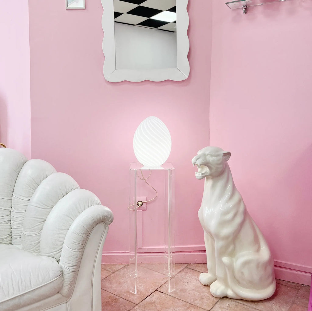 Lampe design œuf Murano - années 70 - Club Barbara